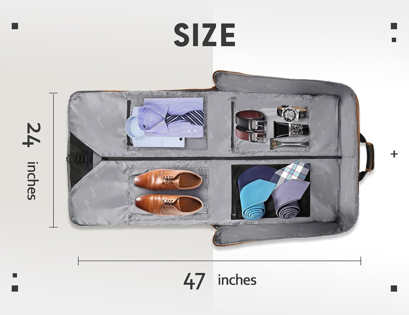 MATEIN Bolsa de traje para llevar en cabina, bolsa de traje con cor...