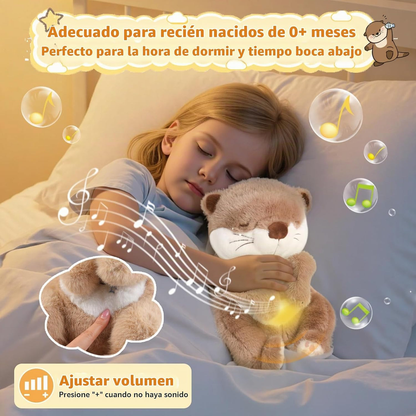LLUKEME Baby Comfort Nutria Respirando Animal de peluche | Buddy-Fu...