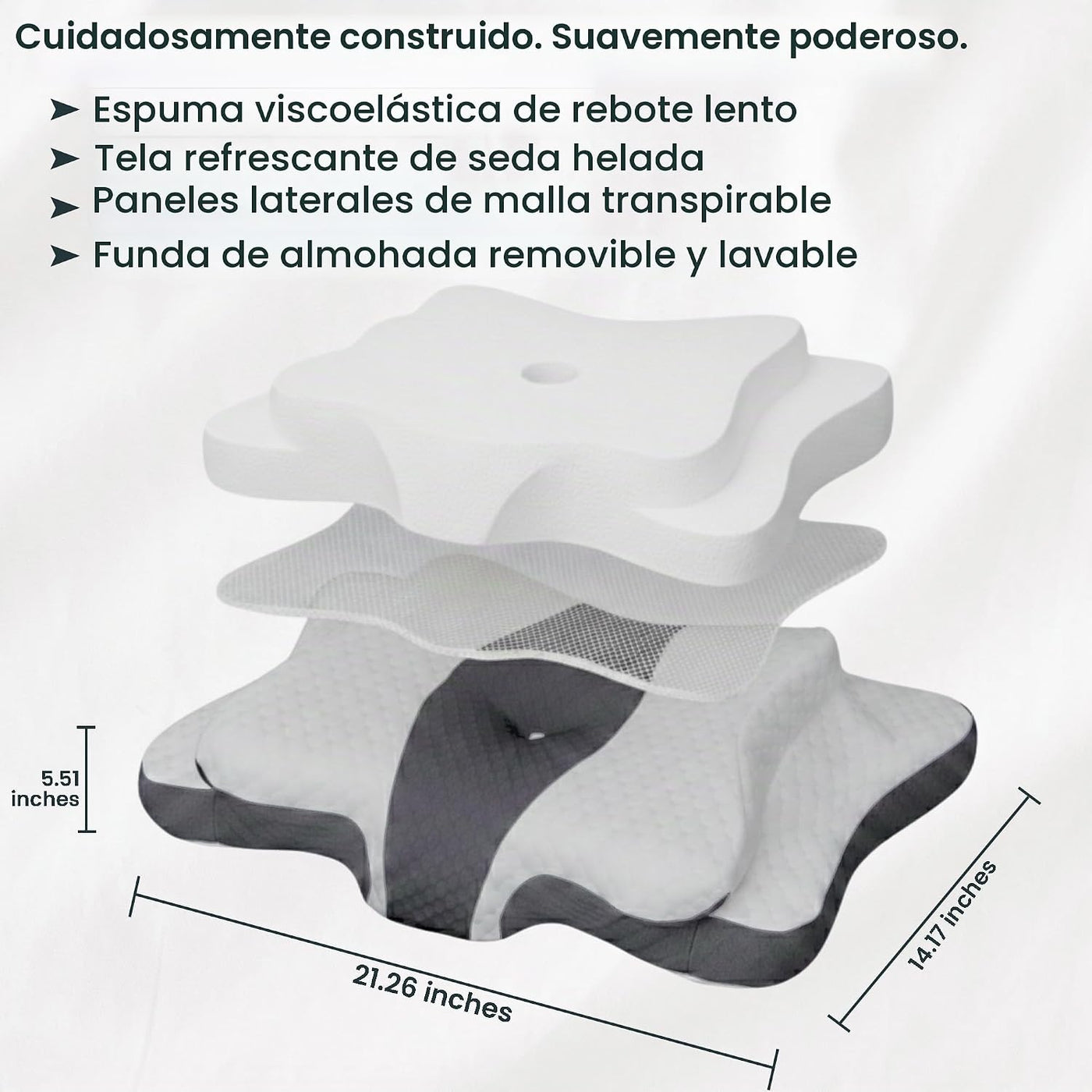 piluxx Almohada cervical ergonómica para dormir \u2013 Almohada cer...