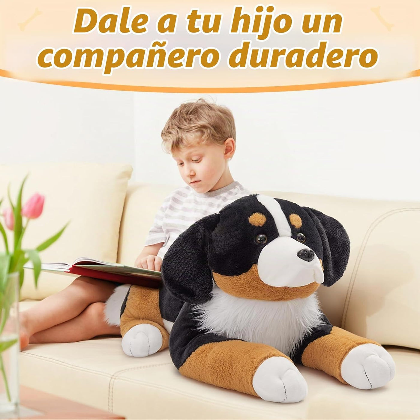 MaoGoLan - Peluche gigante de perro de montaña de Berna en peluche,...