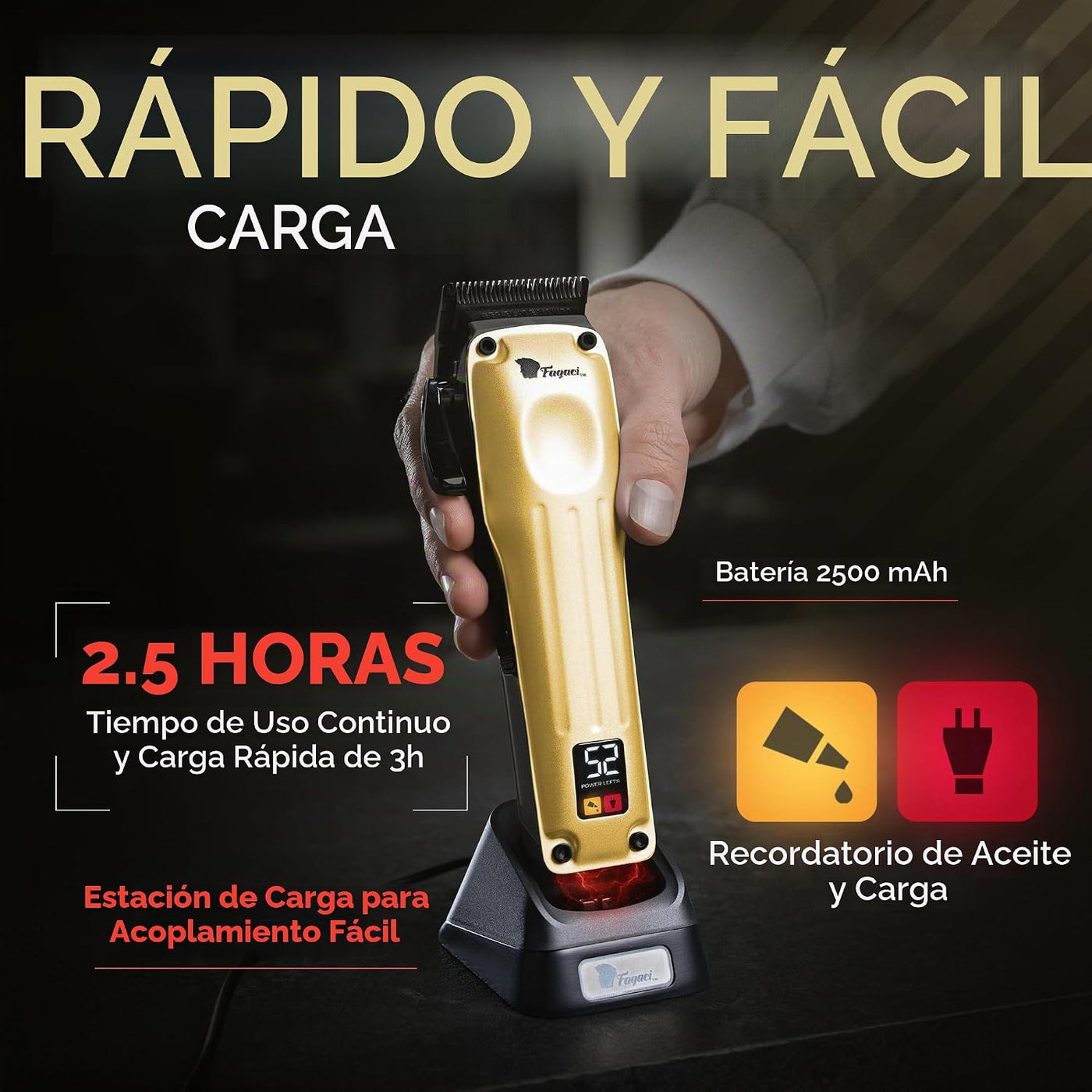 Fagaci Cortadora de pelo profesional para hombres, kit de peluquero...