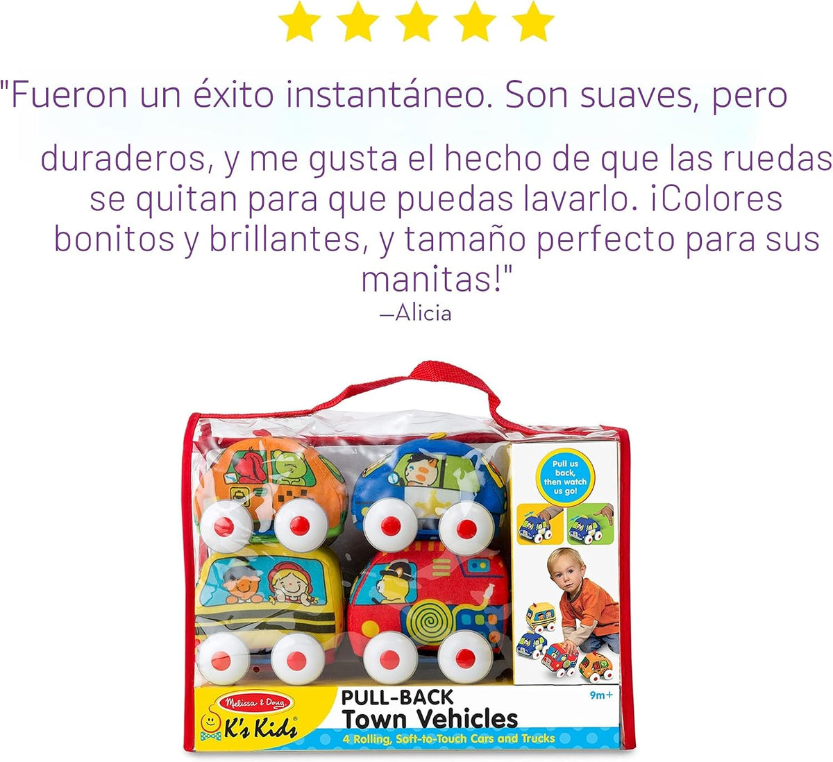 Juego de coches con cuerda hacia atrás para niños Melissa & Dou...