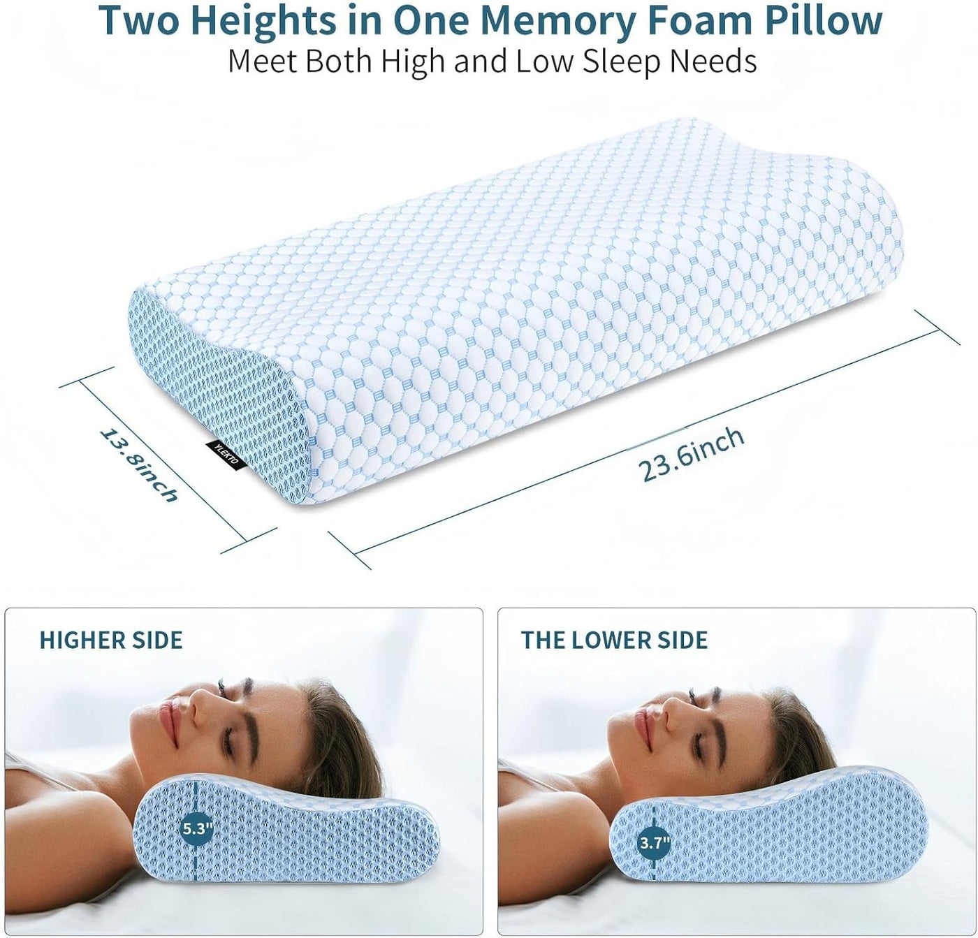 Almohada cervical para aliviar el dolor de cuello, almohadas de esp...