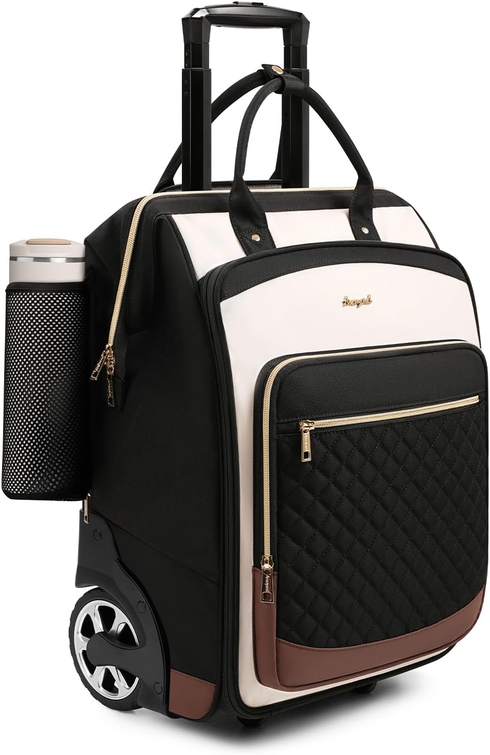 Arcoyard Mochila con ruedas para mujer, mochila de viaje de 16 pulg...