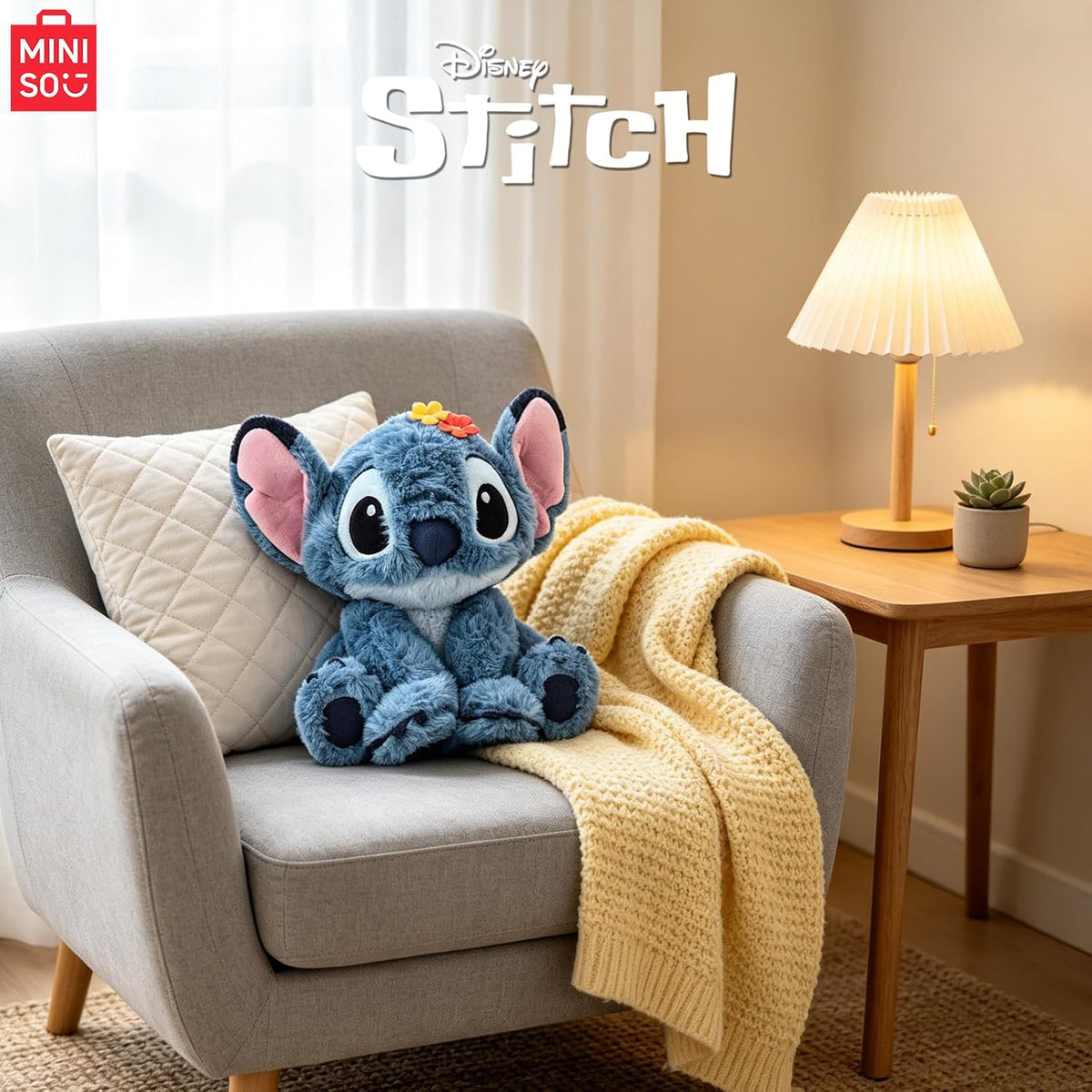 MINISO Disney Lilo & Stitch - Juguete de peluche de 14 pulgadas...