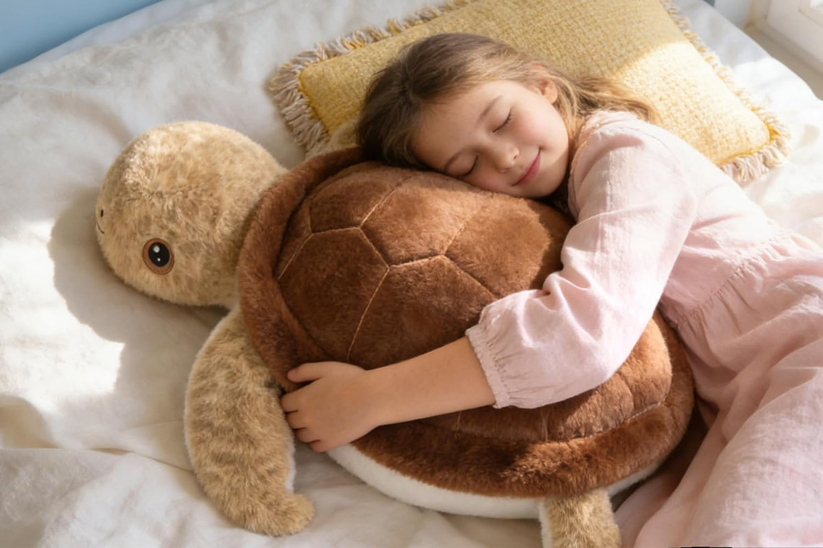 IKASA Juguete de peluche de tortuga marina gigante, juguetes suaves...