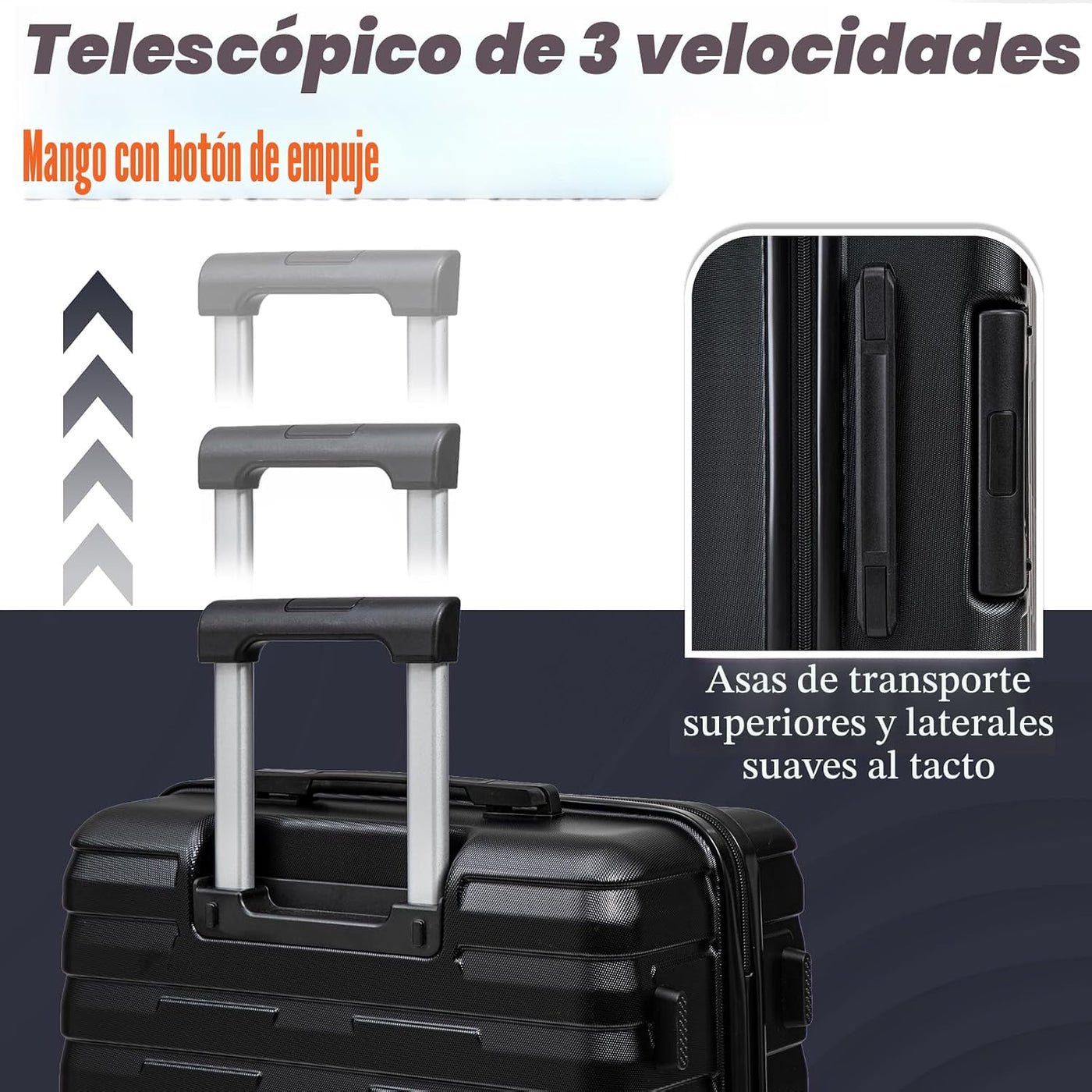 Juegos de equipaje de 5 piezas maletas con ruedas, juego de maletas...