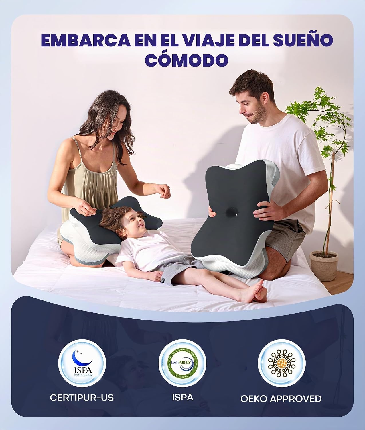 Almohada cervical para el cuello ultra alivio del dolor para dormir...