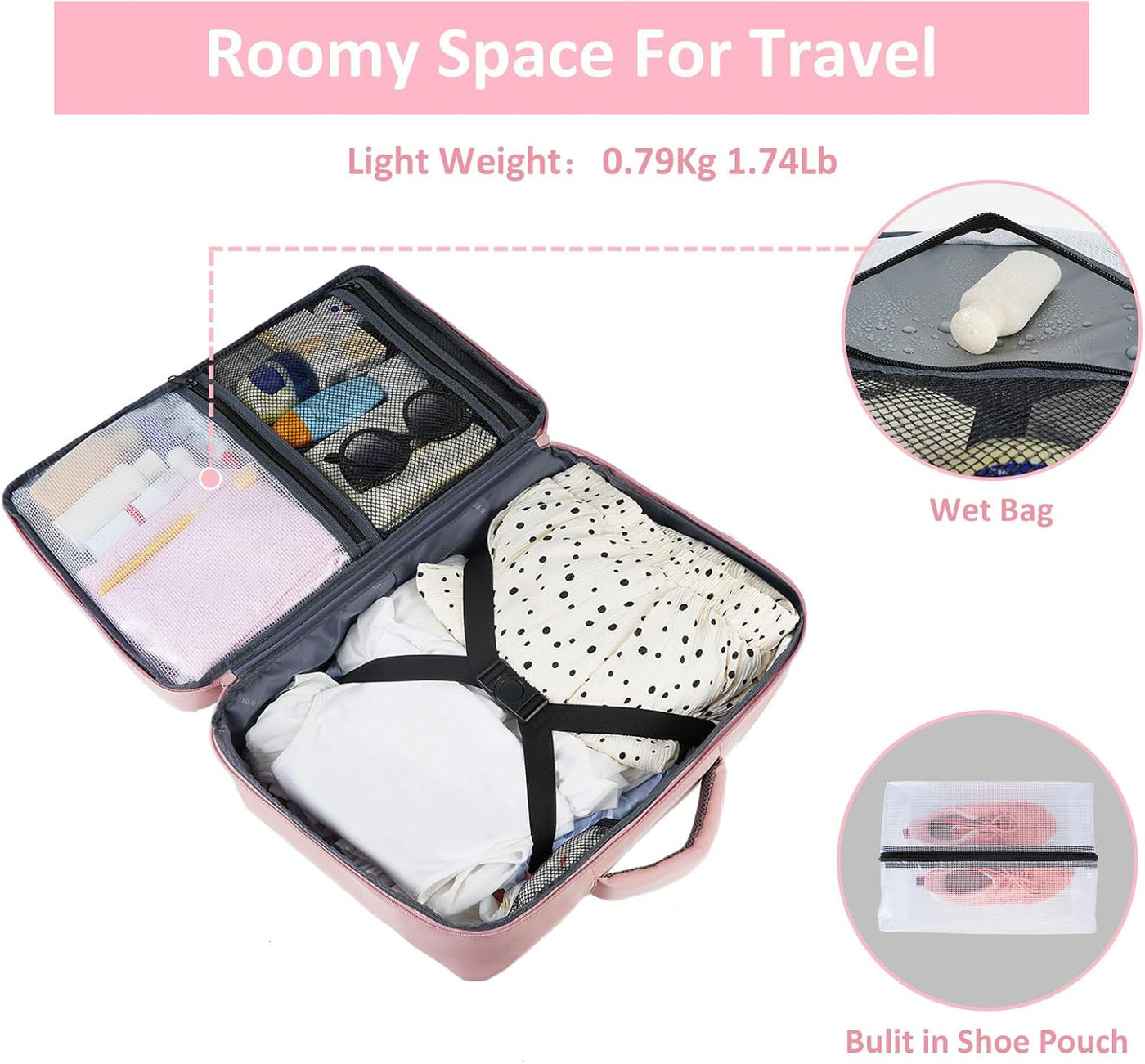 Taygeer - Mochila de viaje para mujeres, mochila de cabina con puer...