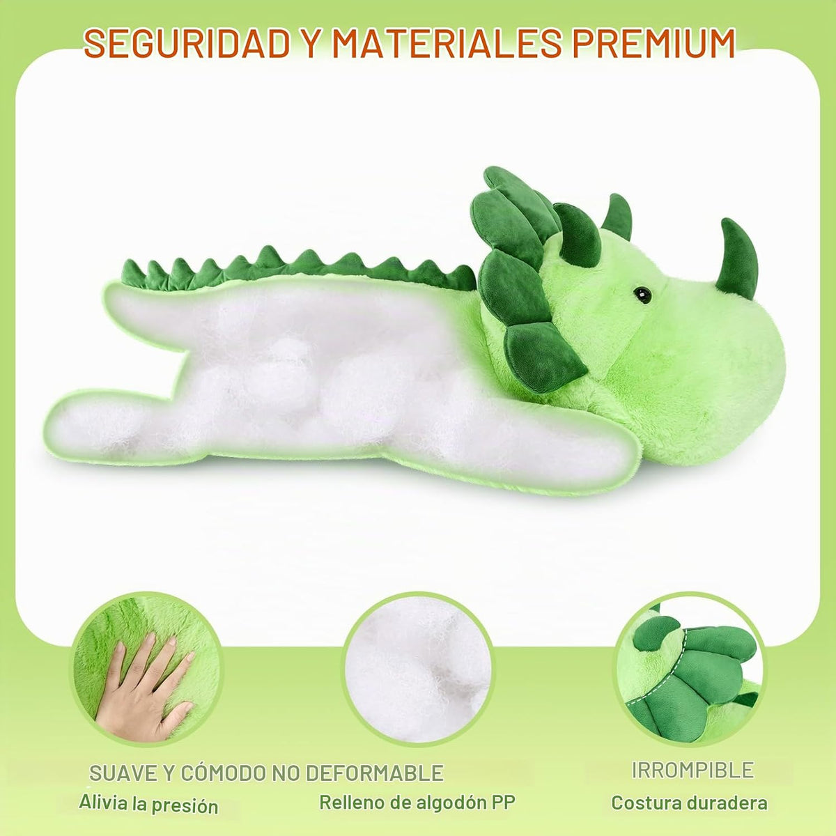 SuzziPals Triceratops de peluche gigante de 43 pulgadas, animal de...