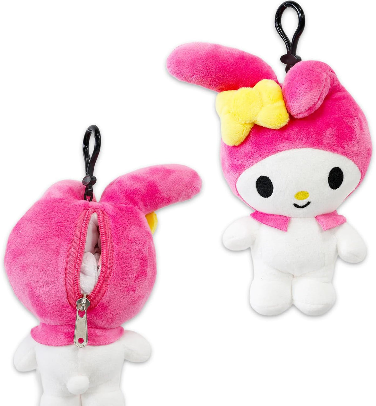 Sanrio Paquete de 2 llaveros de felpa, paquete con My Melody y Kuro...