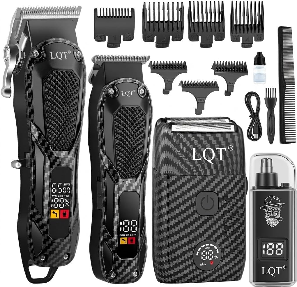 Cortadora de pelo profesional para hombres, recargable, inalámbrica...