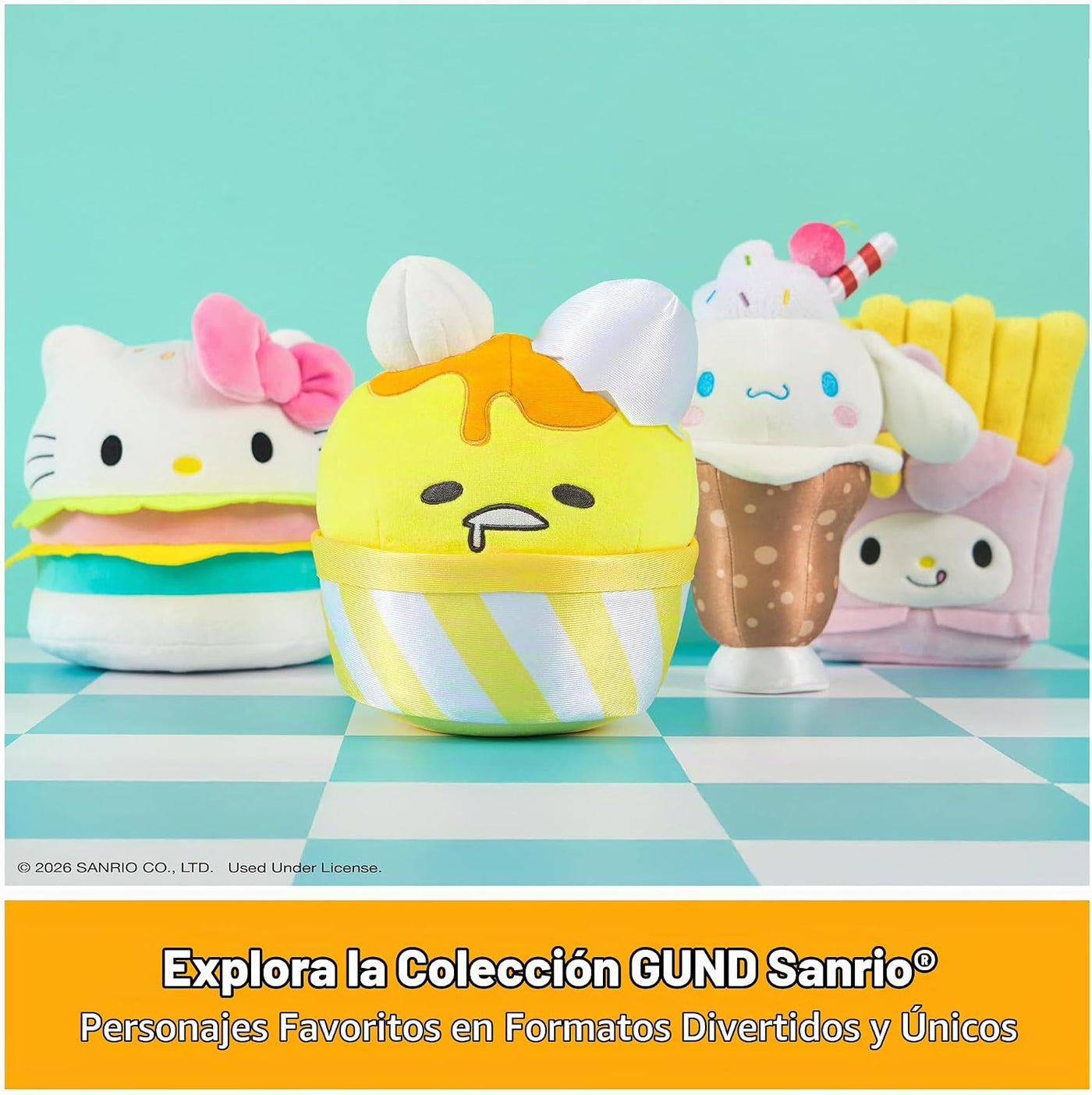 GUND Sanrio Gudetama El huevo perezoso de peluche, Flan Gudetama ju...