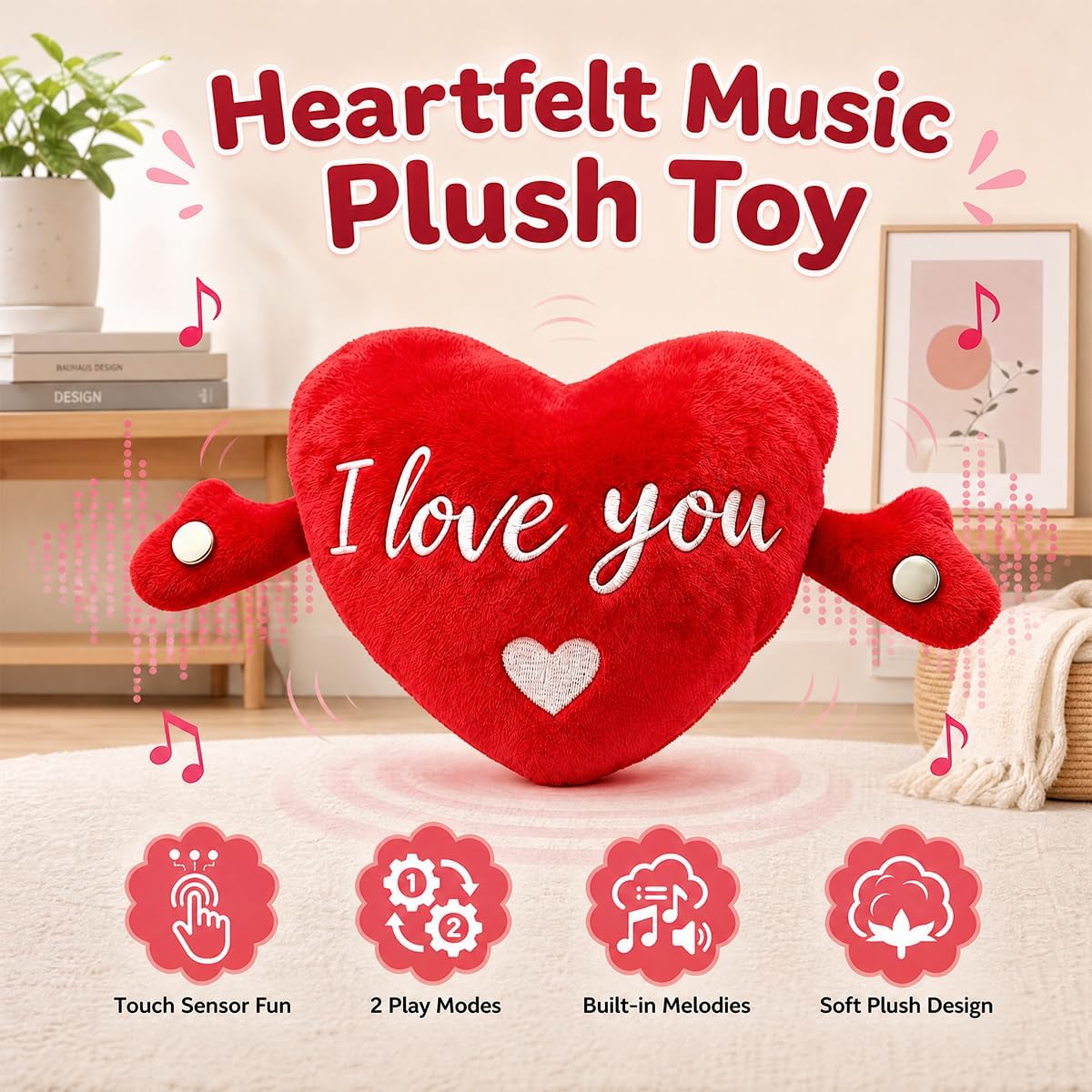 EASYFORALL Juguetes sensoriales musicales Juguete de peluche musica...