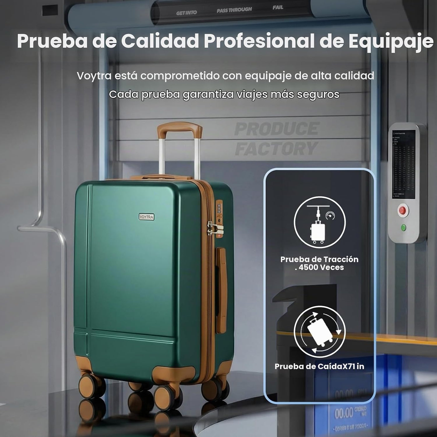 Voytra Juego de equipaje duradero de 14 pulgadas y 20 pulgadas, mal...