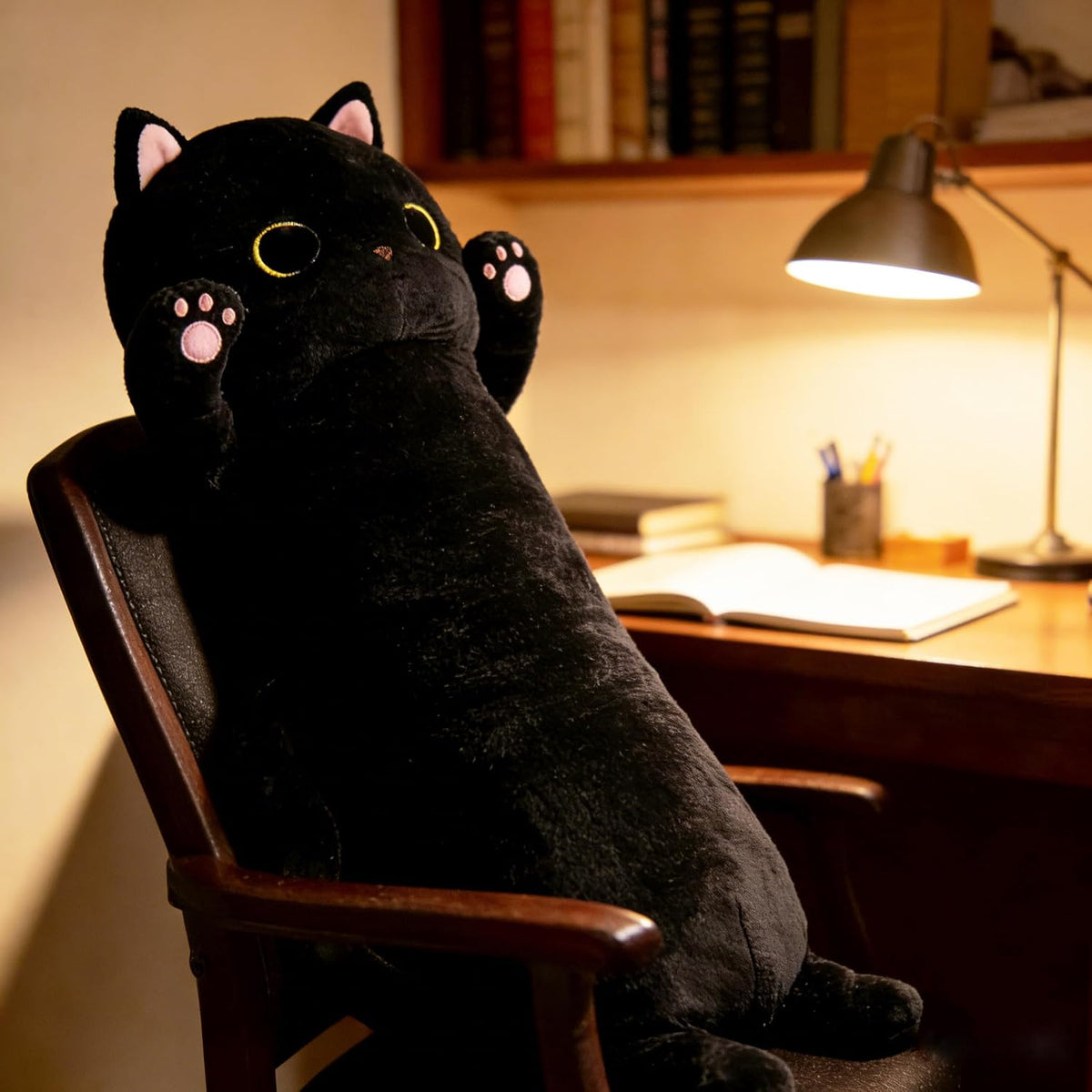 MaoGoLan Almohada larga para el cuerpo de gato para niños, peluche...