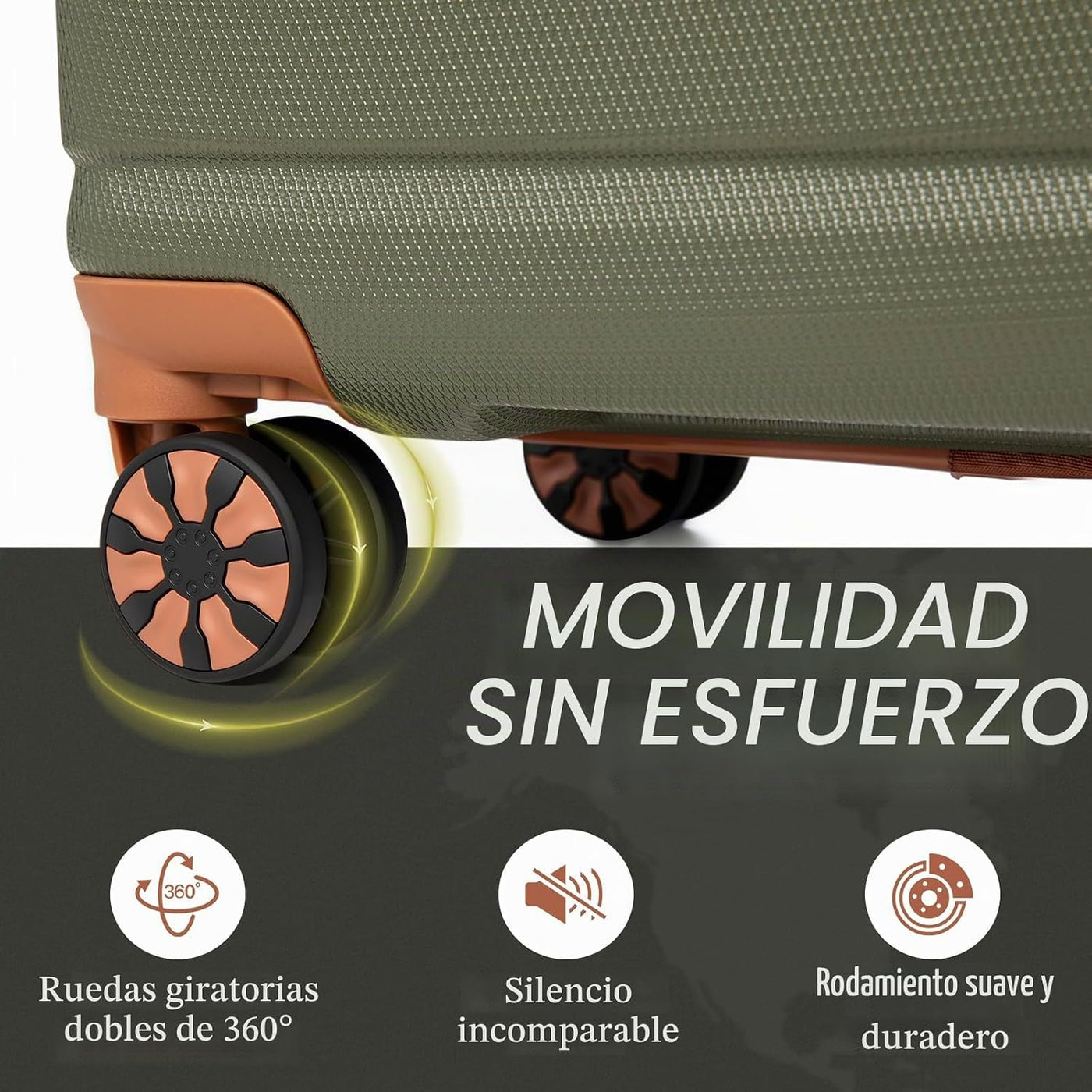 Cosbarn Juegos de equipaje de 5 piezas maletas con ruedas, OLIVEDRA...