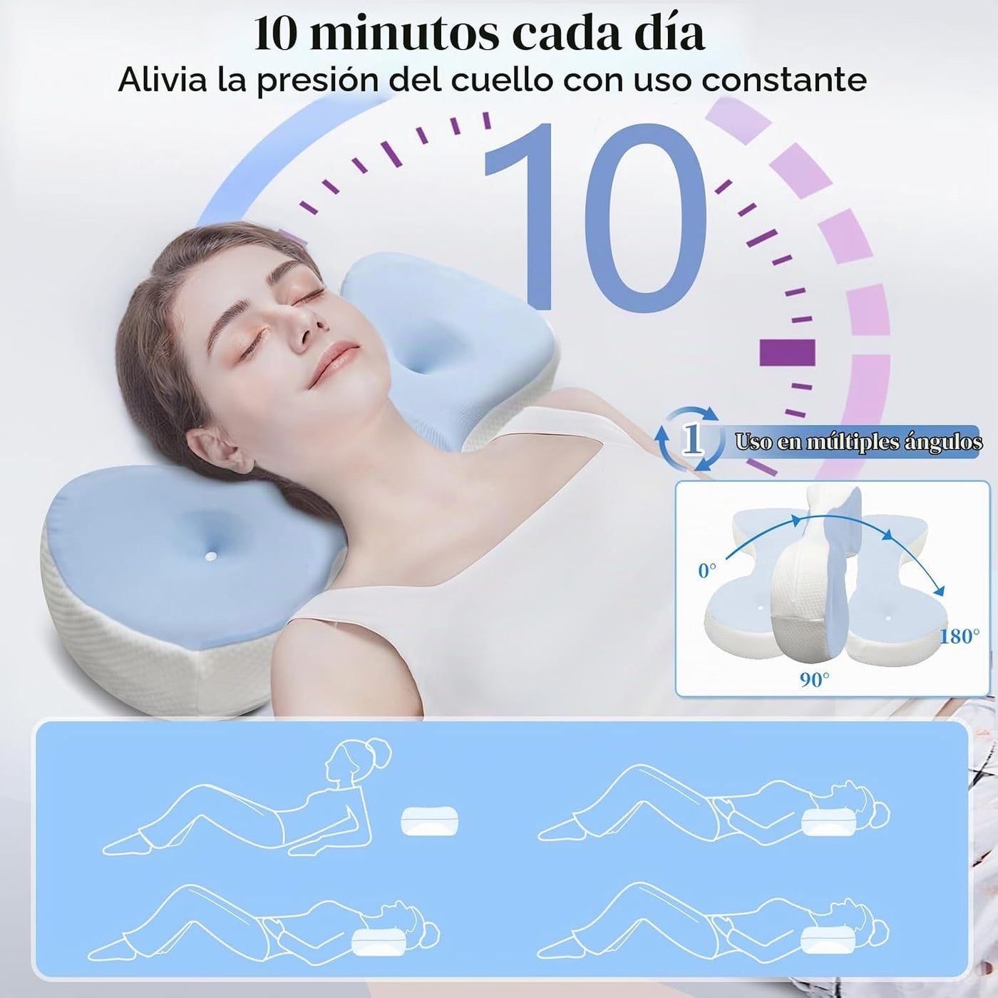 Mixiniso Almohada Cervical para el Cuello, Di Adiós al Dolor de Cue...