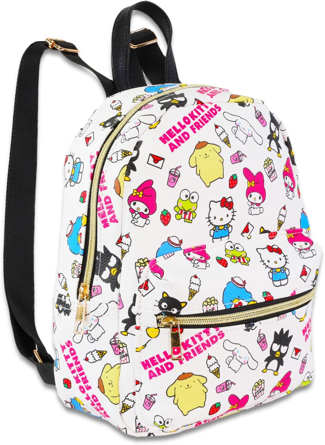 Hello Kitty and Friends - Mini mochila para niñas, piel sintética d...
