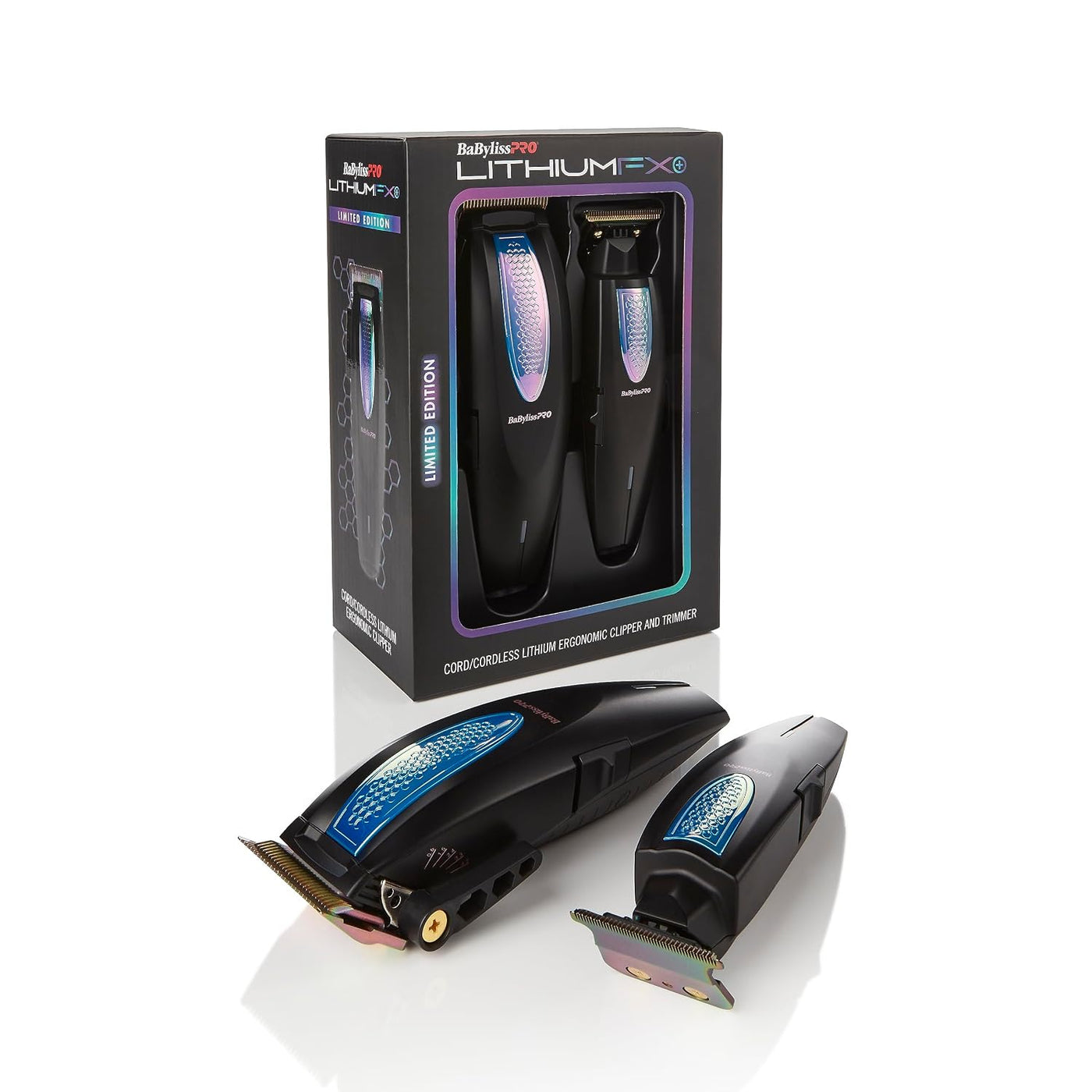 BaBylissPRO LithiumFX Cord\/Cortapelos ergonómicos de litio inalámb...