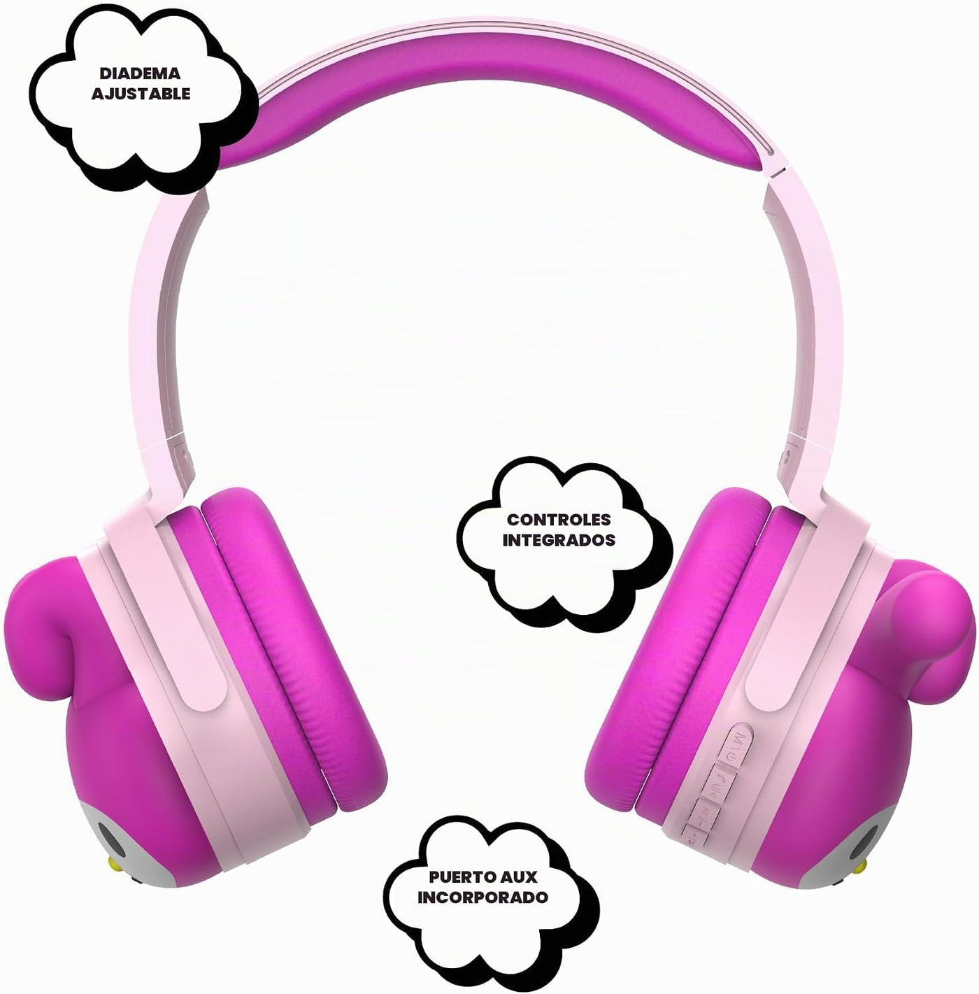 Auriculares inalámbricos Bluetooth 2 en 1 de Hello Kitty con auricu...