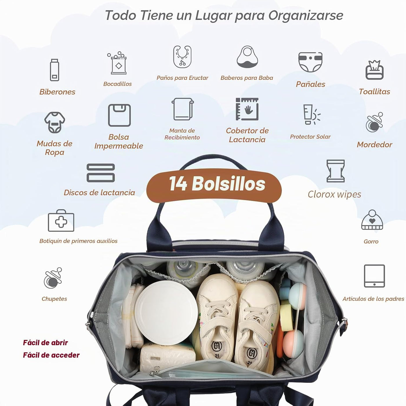 SUPROMOMI Mochila para pañales: bolsa de bebé para niño y niña, bol...