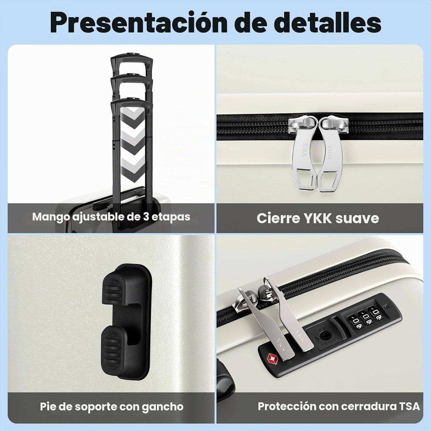 Voytra Juego de equipaje de mano de 2 piezas, maletas ligeras de 14...