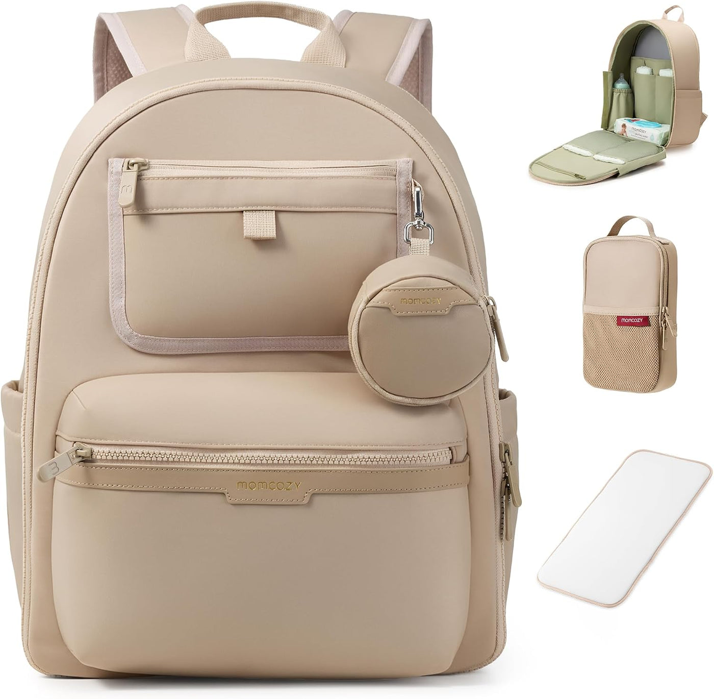 Momcozy Mochila para pañales para viajes y trabajo, impermeable y c...