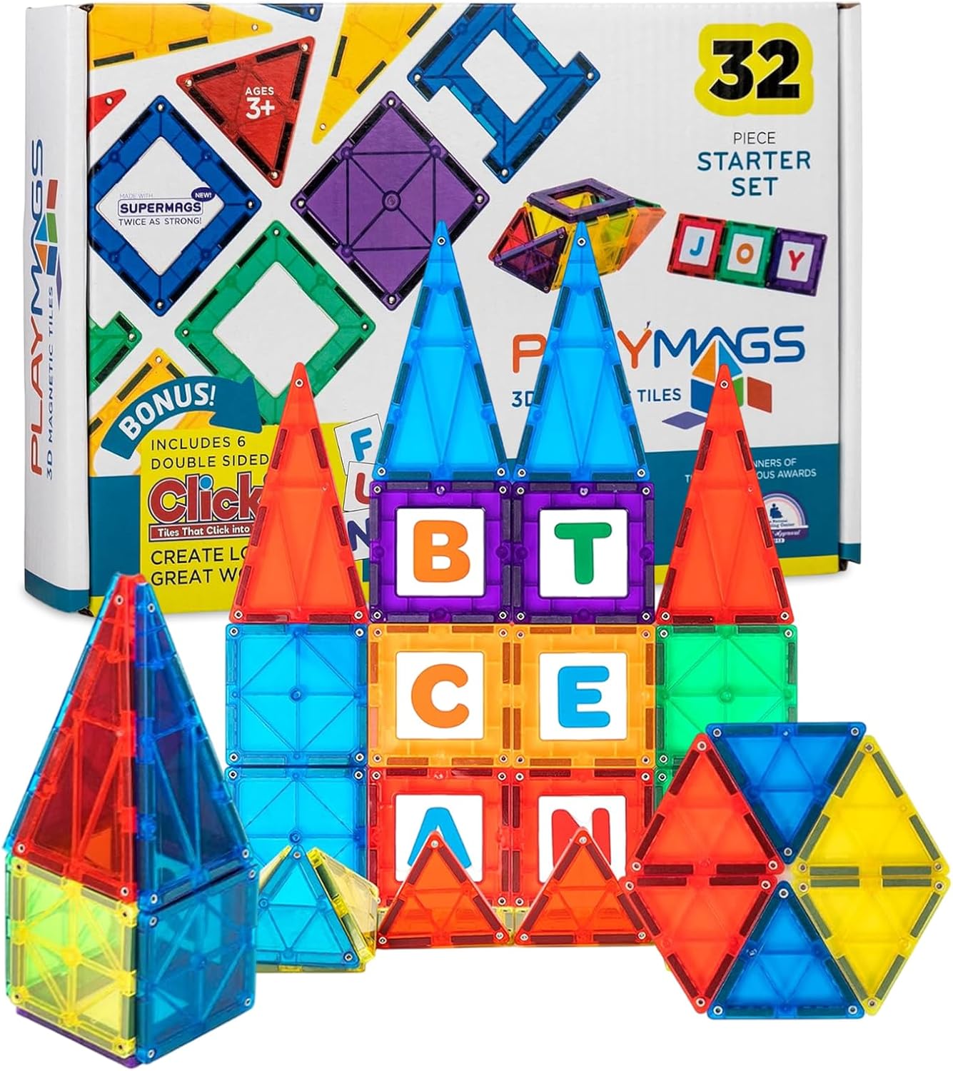 Playmags Azulejos Magnéticos de Colores - 38 piezas
