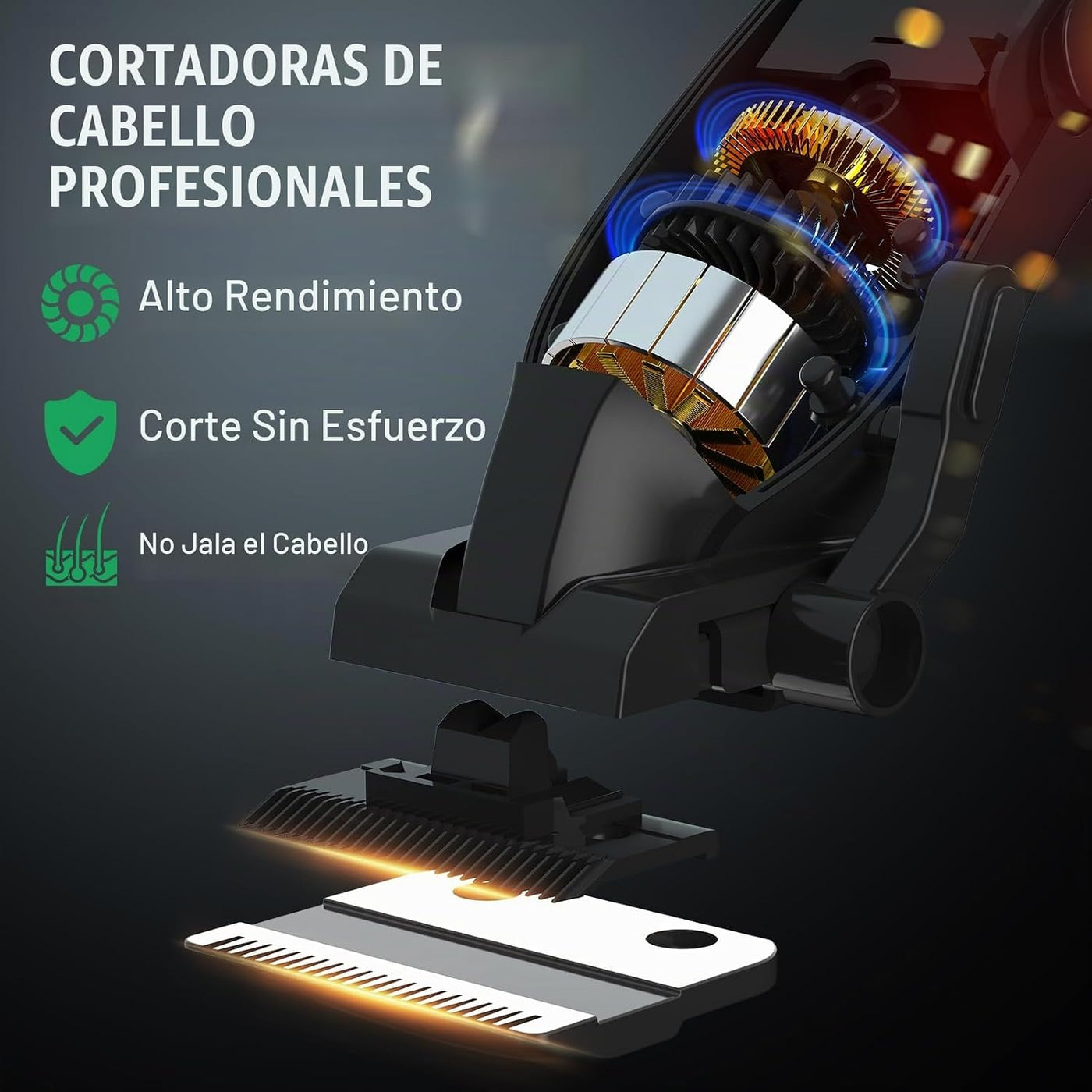 BILLAR Cortadora de pelo profesional para hombres, kit de corte de...