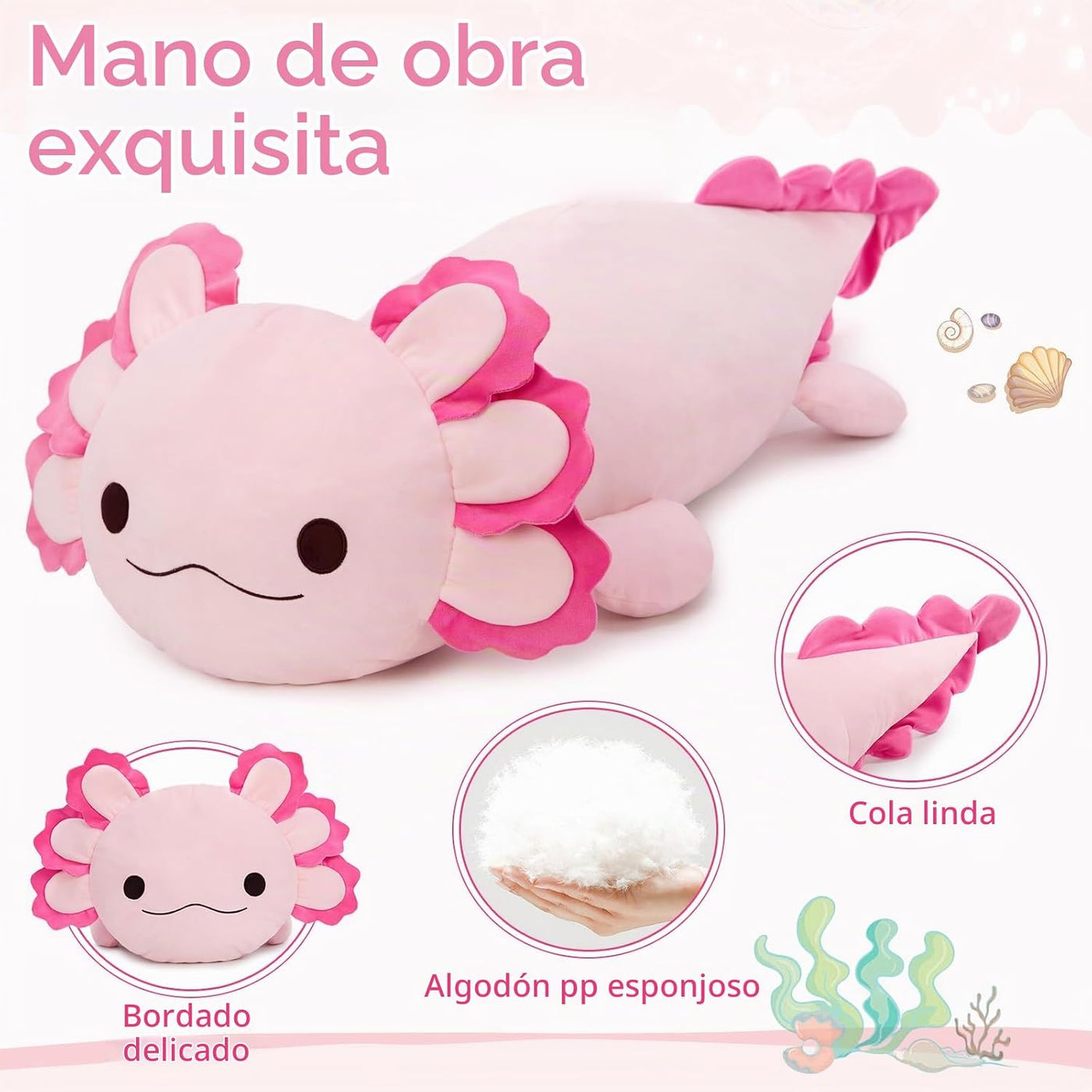 MaoGoLan Peluche de Ajolote Gigante de 47", Animal de Peluche d...
