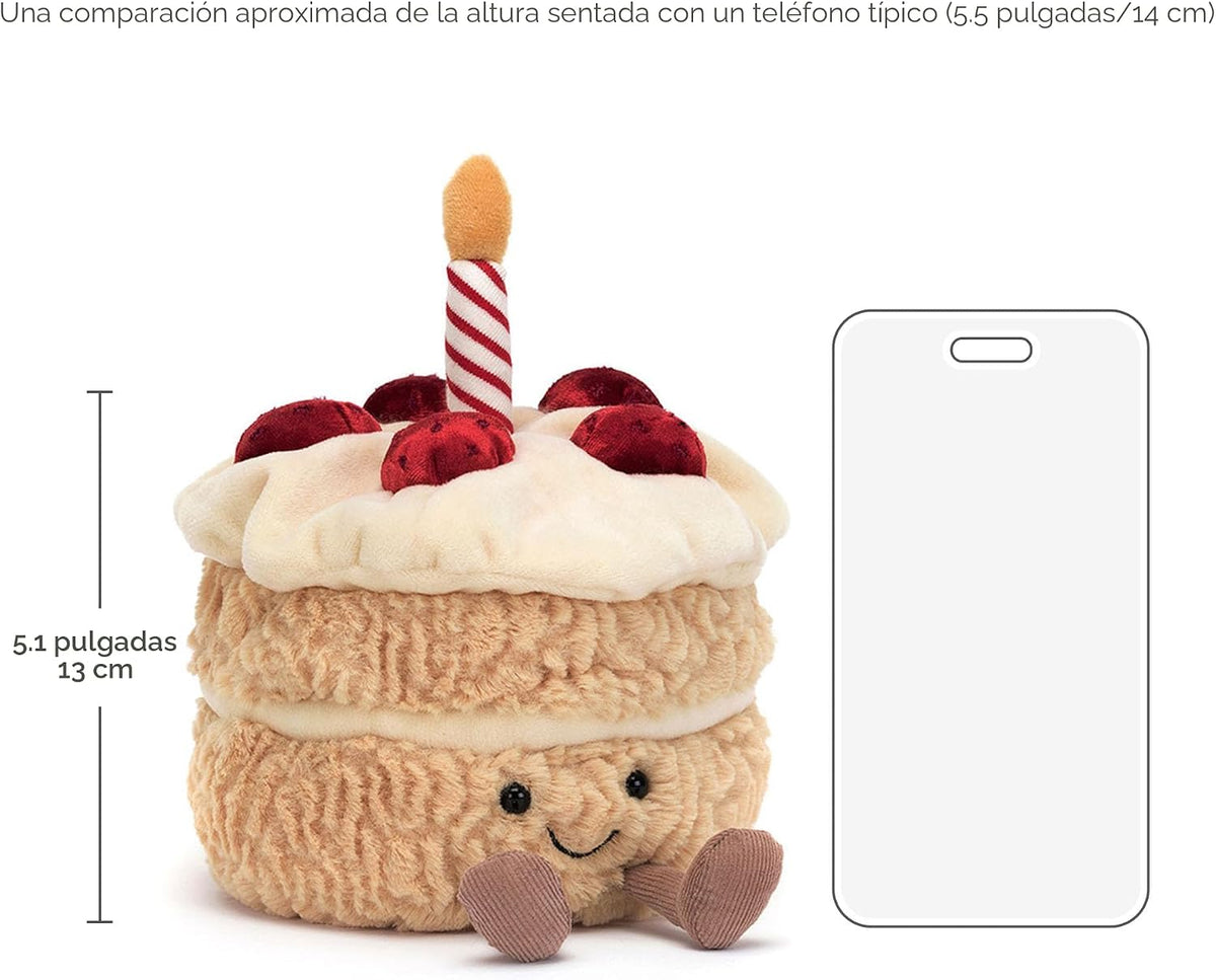 Jellycat Amuseables - Juguete de peluche para pastel de cumpleaños,...