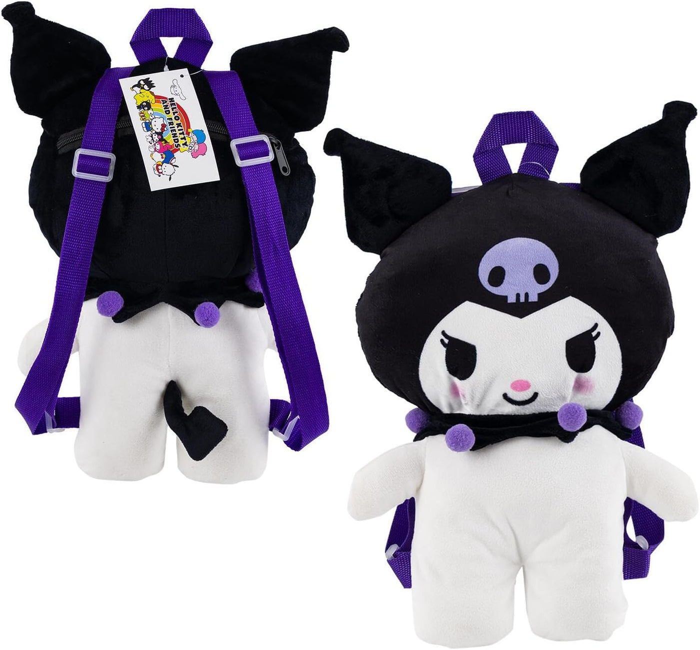 Hello Kitty and Friends Kuromi - Juego de mochila de peluche, paque...