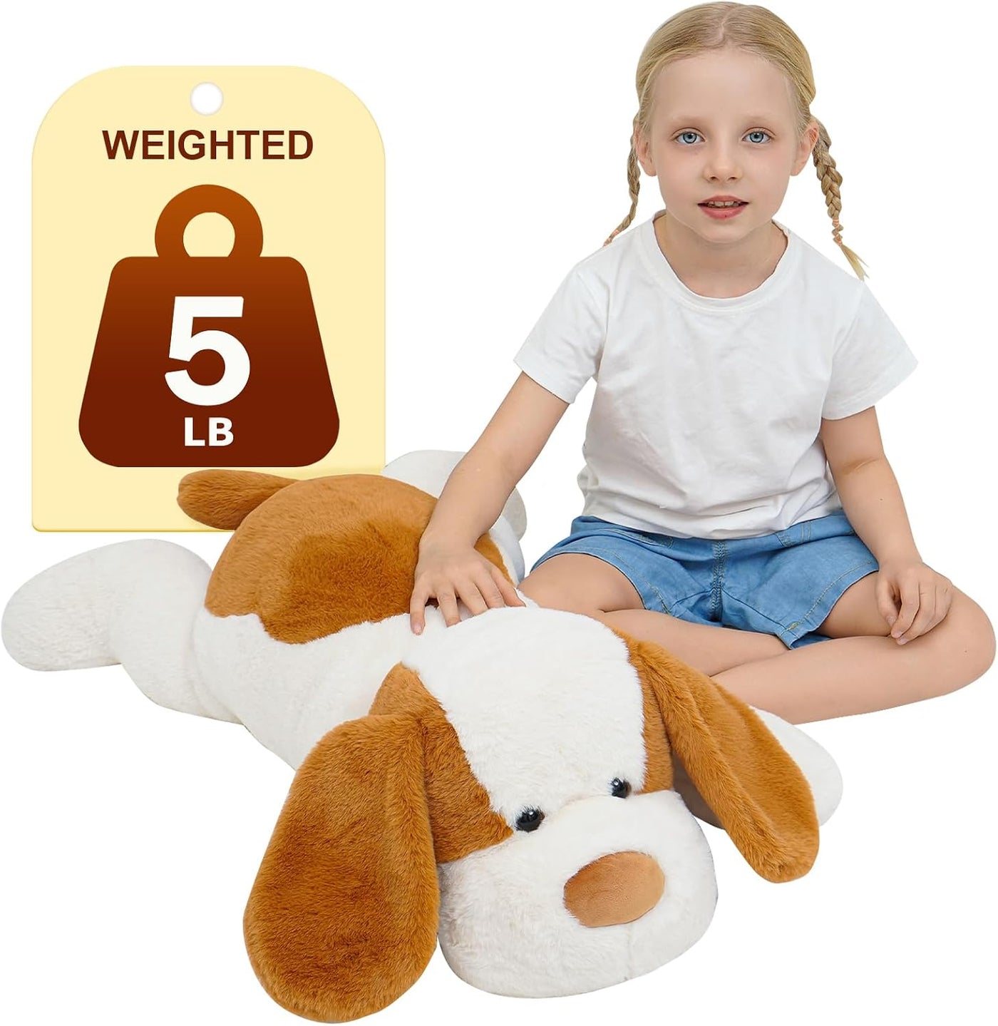 HAIJUNYA Animales de peluche con peso de 32 pulgadas y 5 libras par...