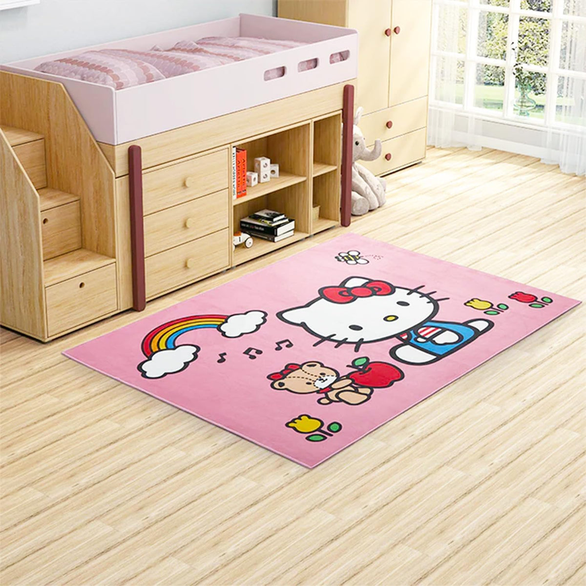 Hello Kitty Juego de alfombras para habitación de niños, paquete co...