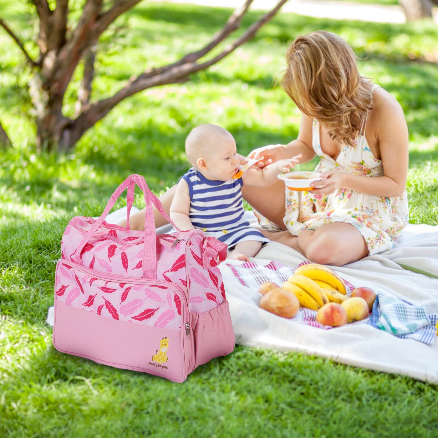 Moclever Juego de 5 bolsas de pañales - Bolsas de bebé para mamá, R...