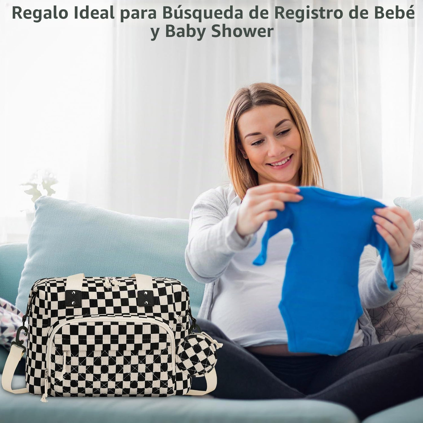Tenot Bolsa de pañales de pana, bolsa de viaje para pañales con fun...