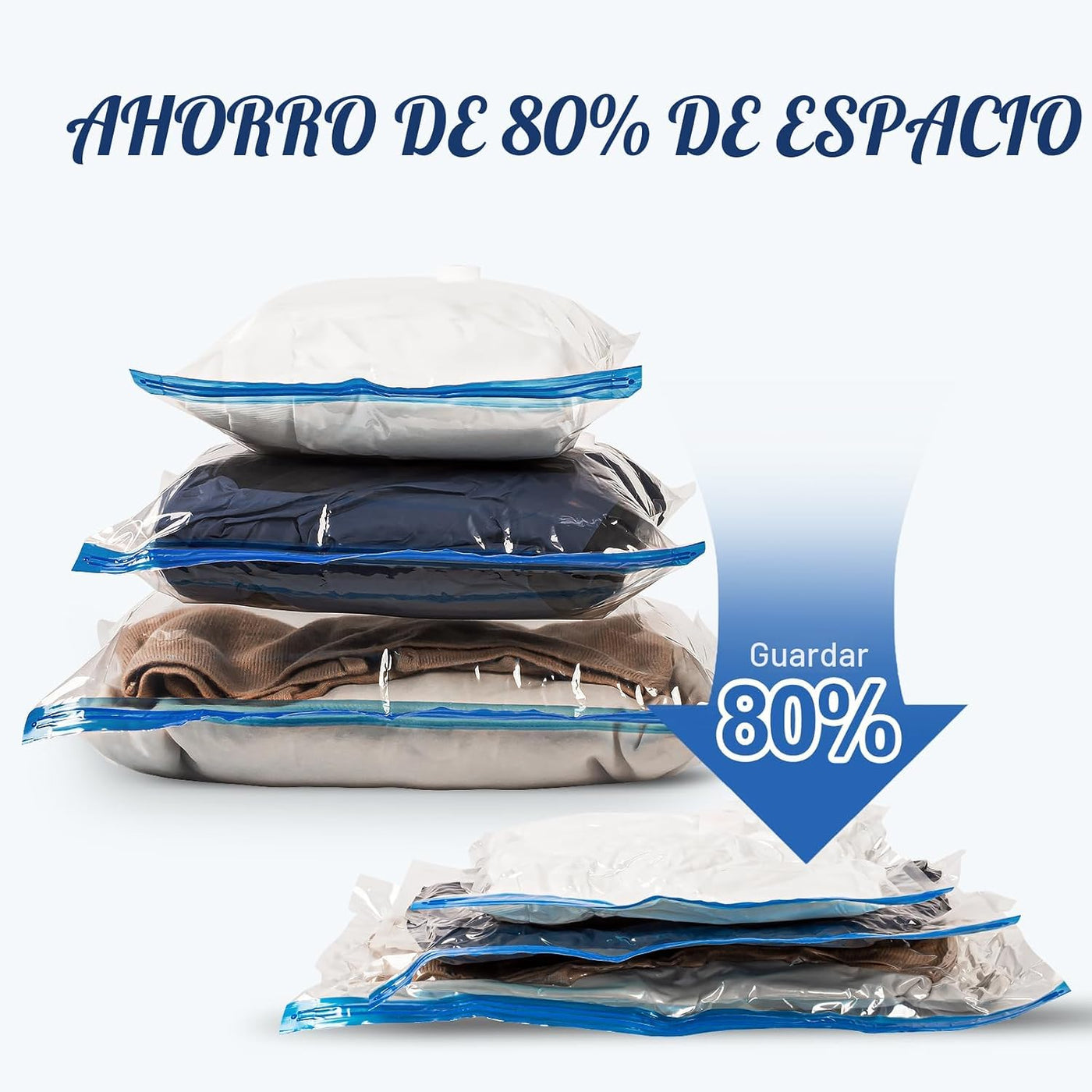 VMstr Paquete de 18 bolsas de almacenamiento al vacío con bomba USB...