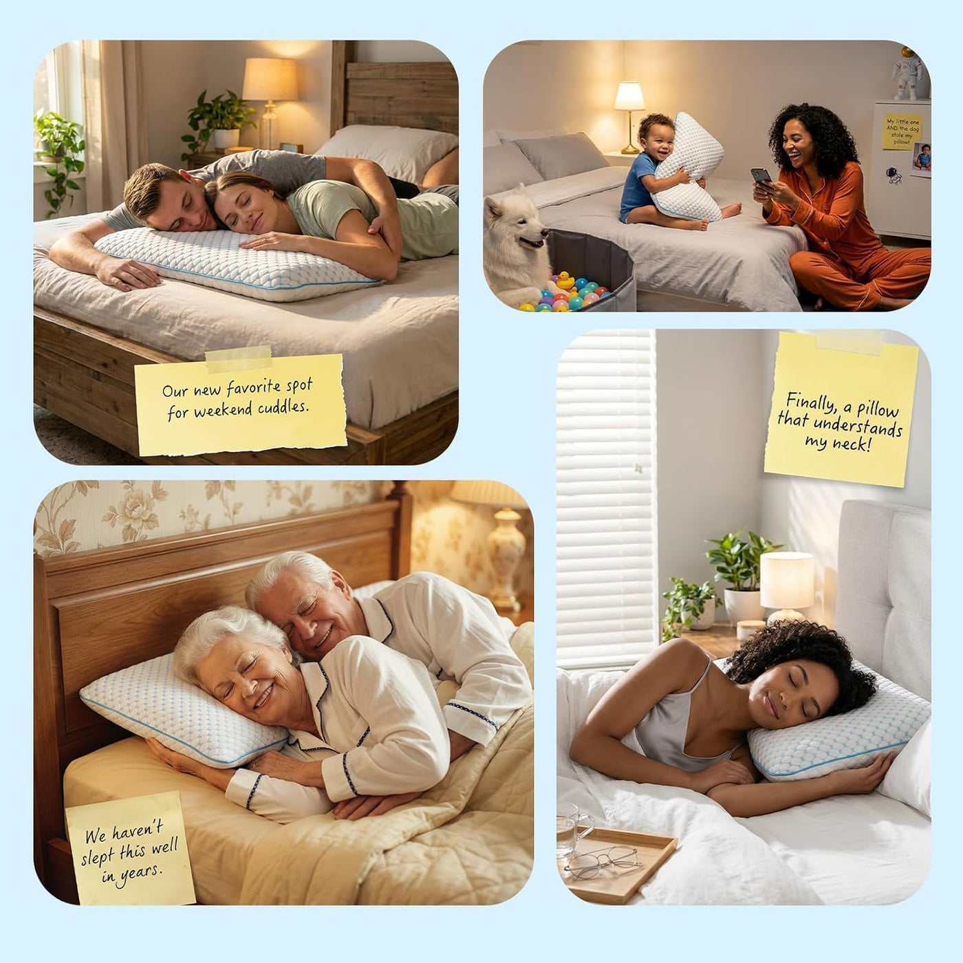 Iwacool Almohada Plana para Personas que Duermen Boca Abajo y de Es...