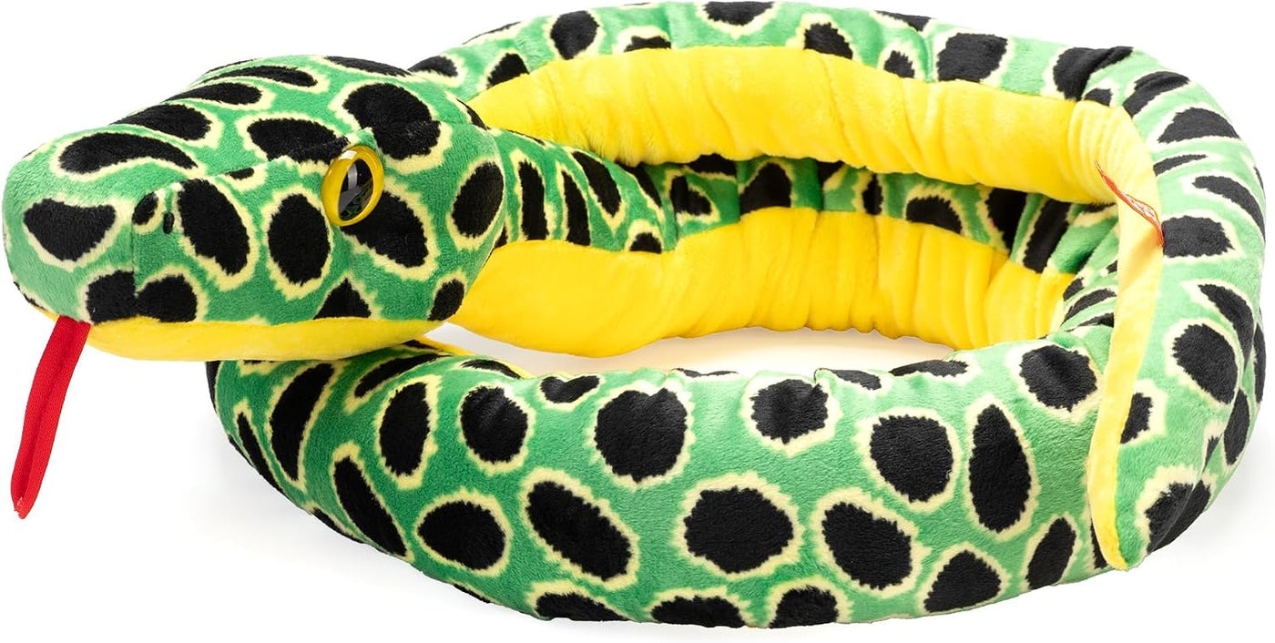 Wild Republic Serpiente anaconda de gran cabeza de 70 pulgadas de p...
