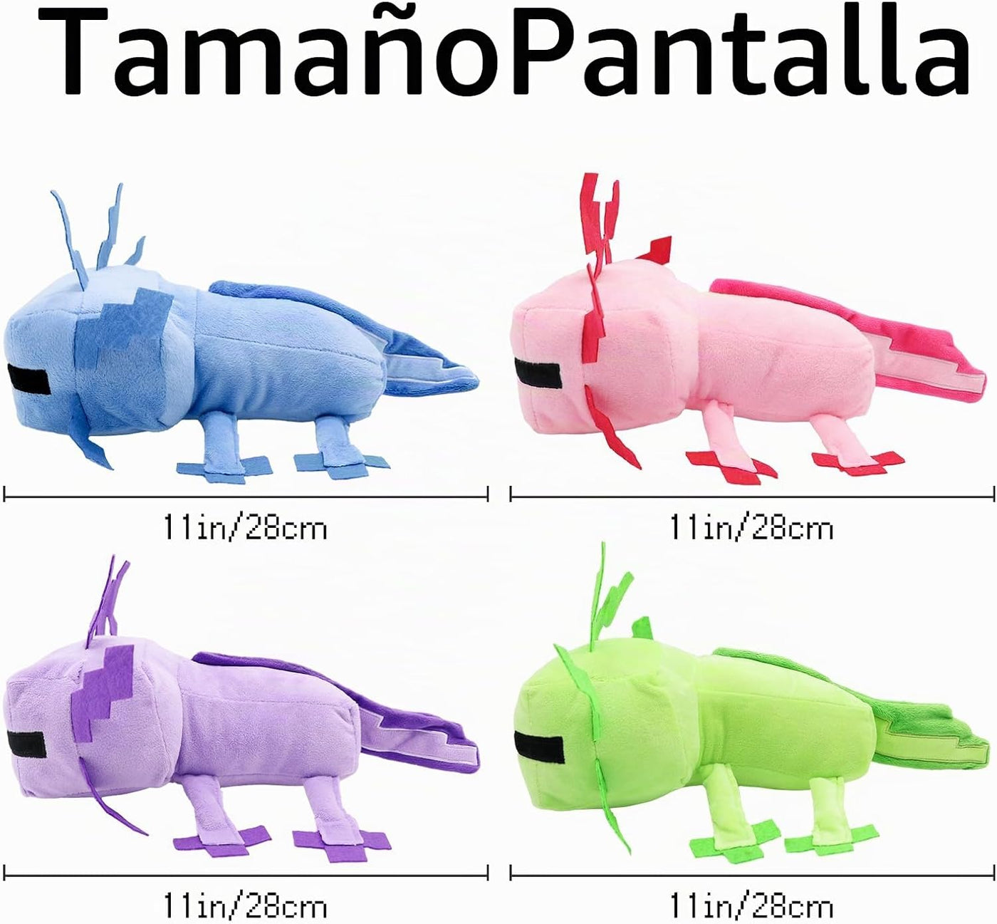 XSLWAN Peluche de Axolotl Azul, Peluche de Axolotl Verde, Peluche d...