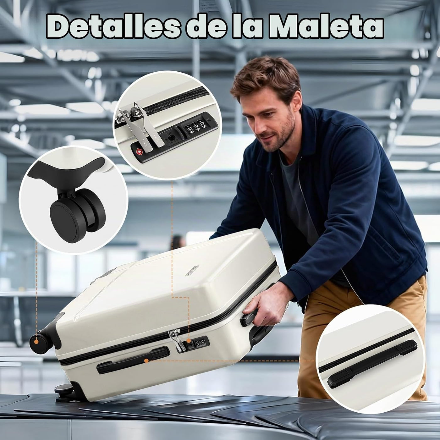 Voytra Juego de equipaje de mano de 2 piezas, maletas ligeras de 14...