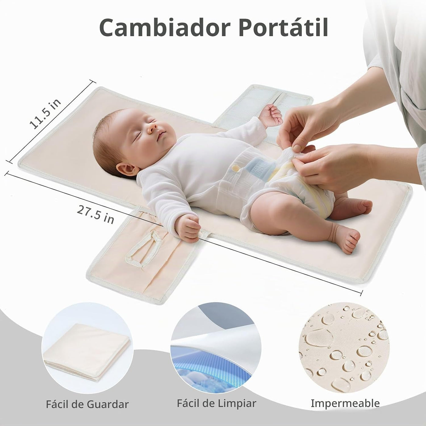 CEI-CEI Mochila de neopreno para pañales con cambiador, bolsas gran...