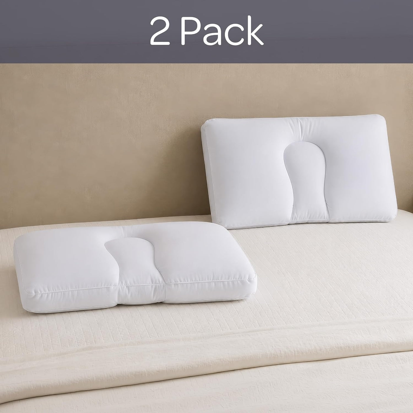 Bluestone Almohadas de cuello de microcuentas para dormir, color bl...