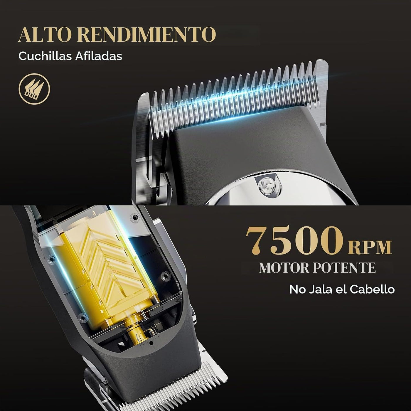 PRITECH - Cortapelos profesionales para hombres, cuchillas de acero...