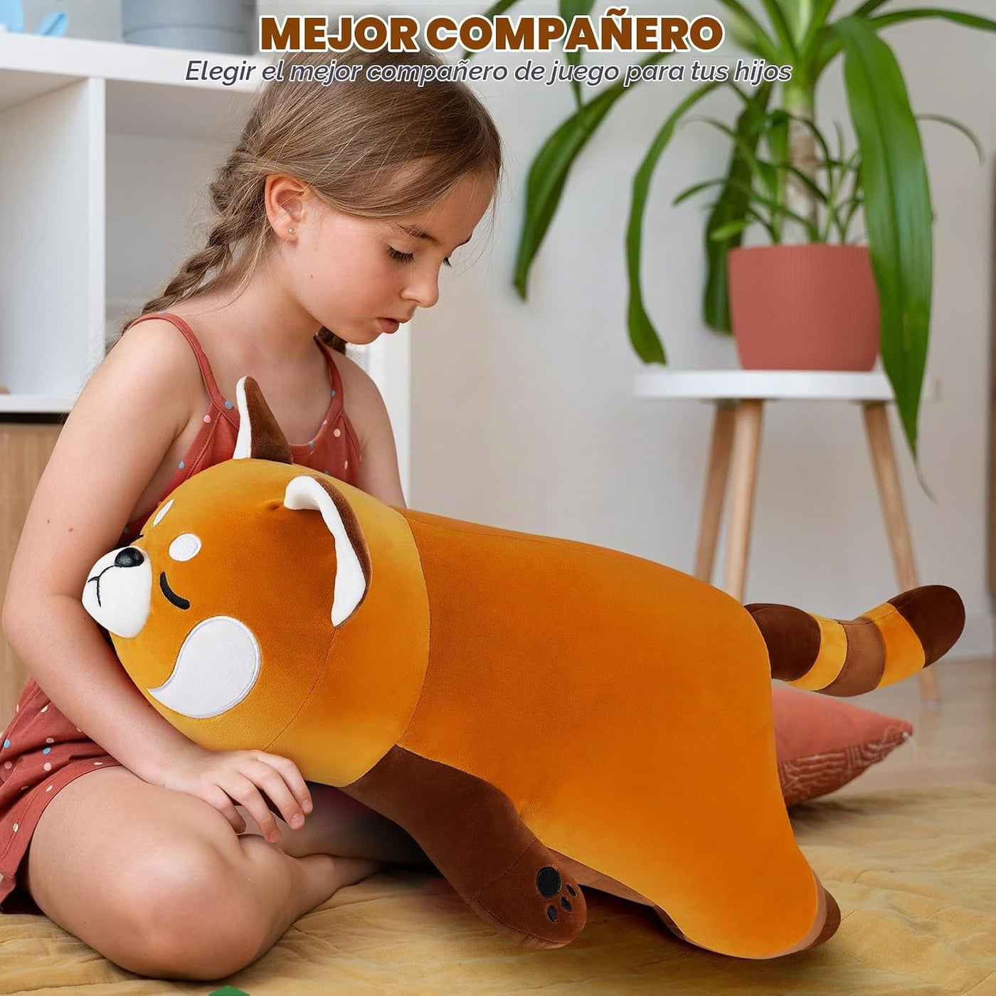 Auspicious beginning - Peluche gigante de 76 cm de panda rojo - Gra...