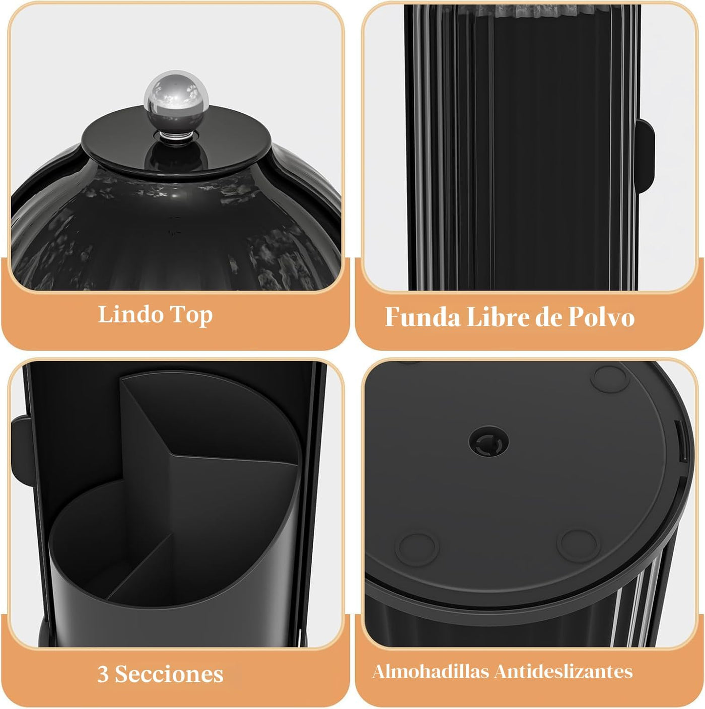 Zufudo Portacepillos de dientes a prueba de polvo con tapa, soporte...