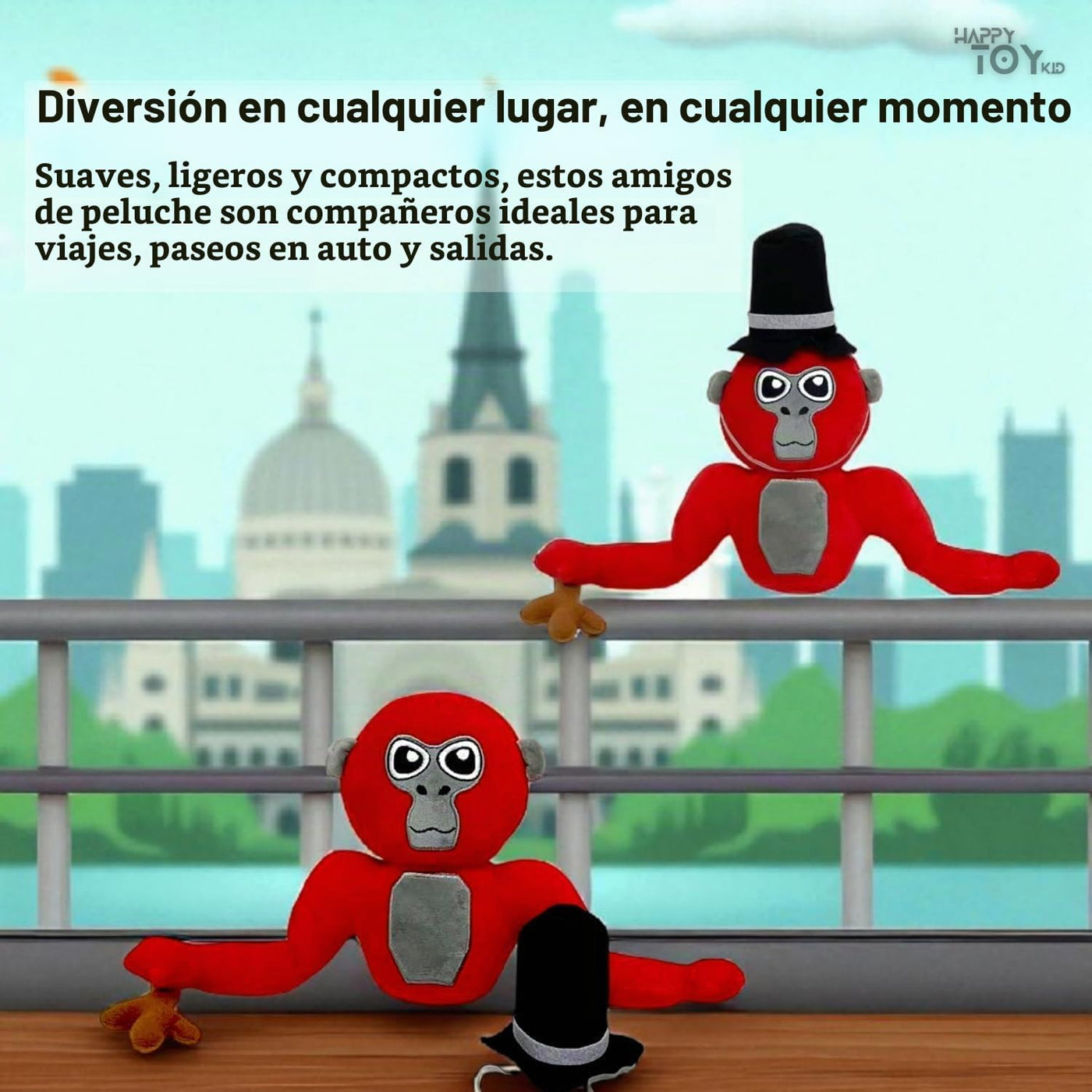 HappyToy Kid Juguetes de peluche \u2013 Juego de 4 animales de pelu...