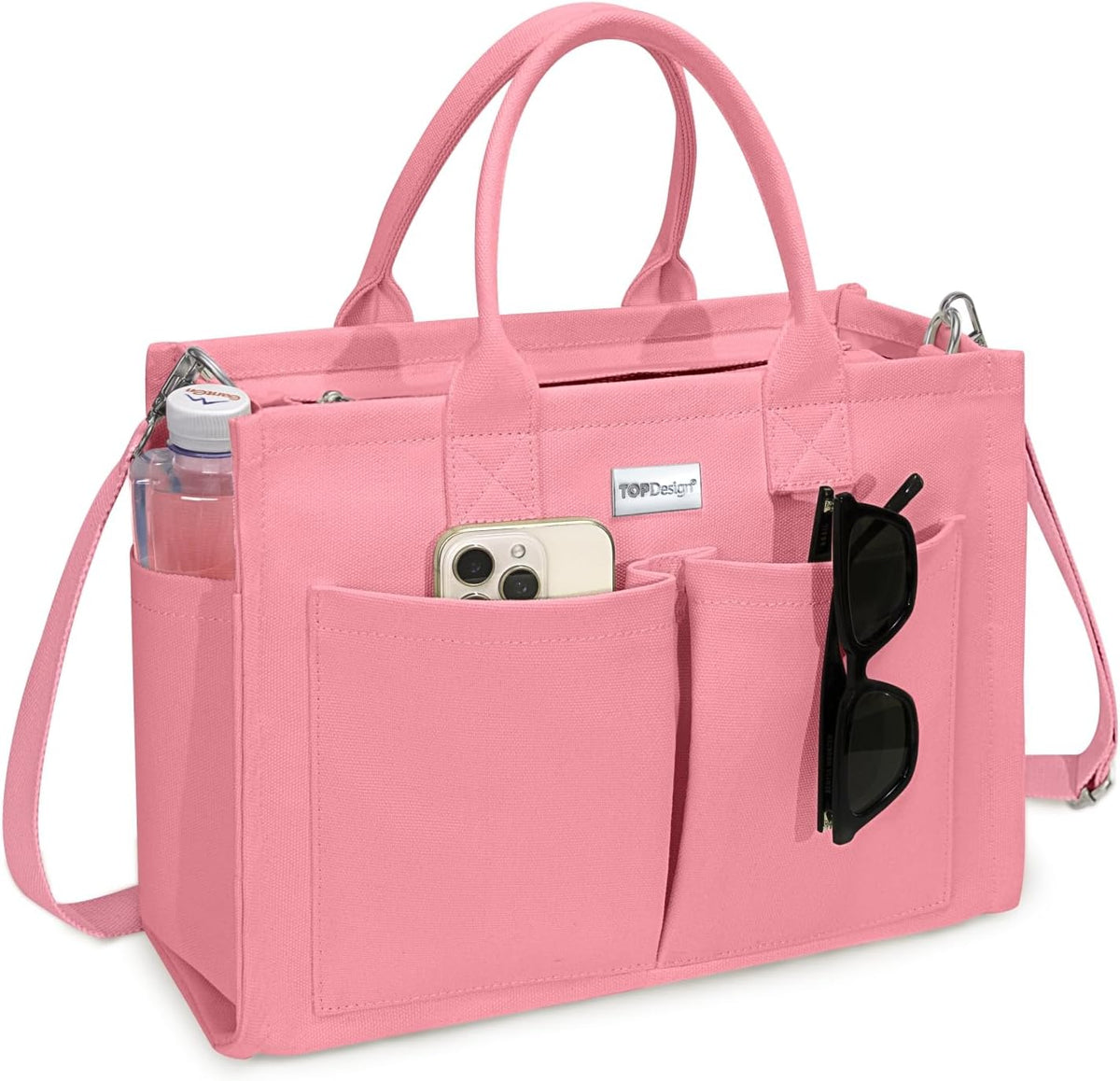TOPDesign Bolso de Lona Resistente para Mujer, Bolso Bandolera\/de...