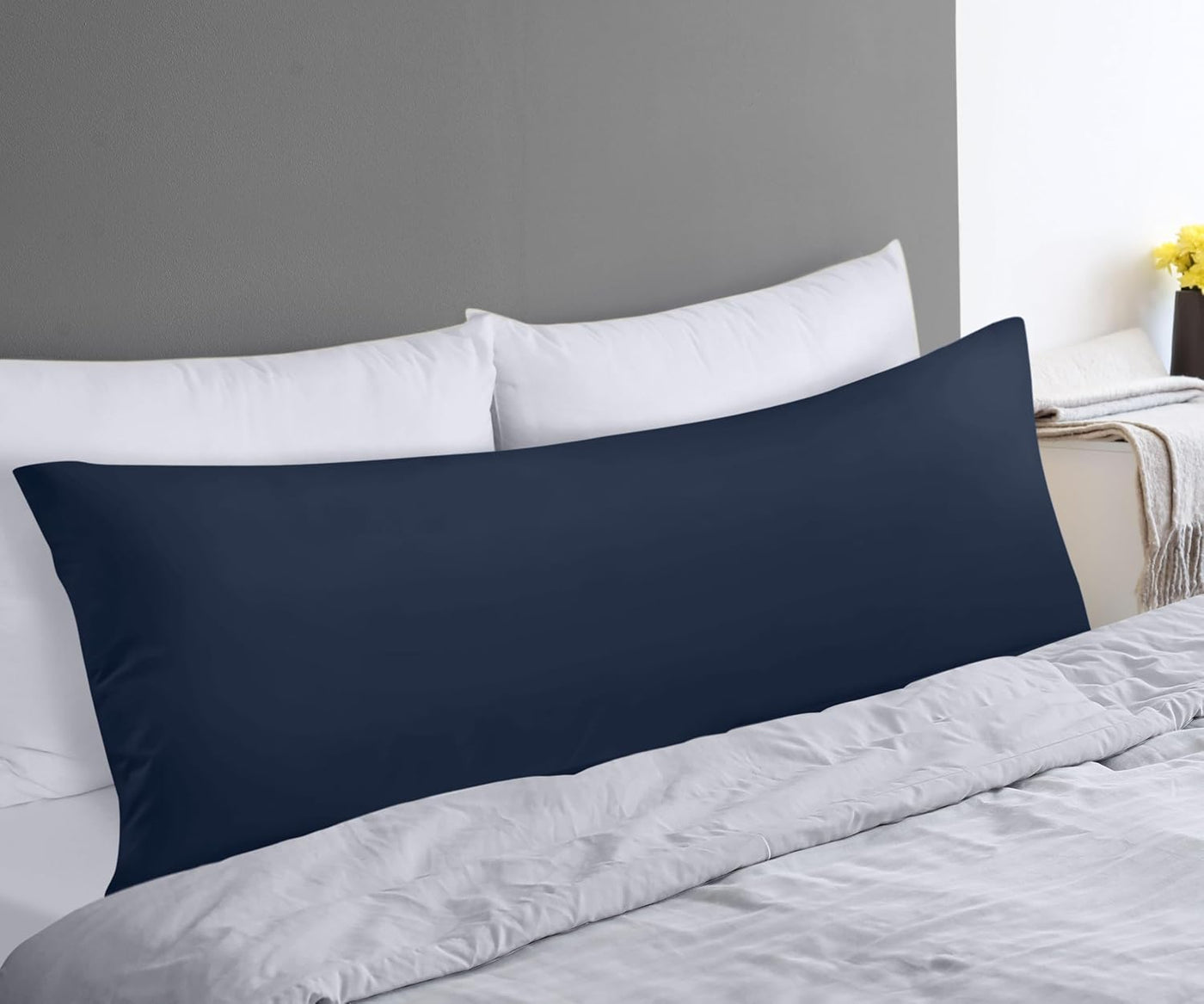 Utopia Bedding Almohada de cuerpo completo para adultos (azul marin...